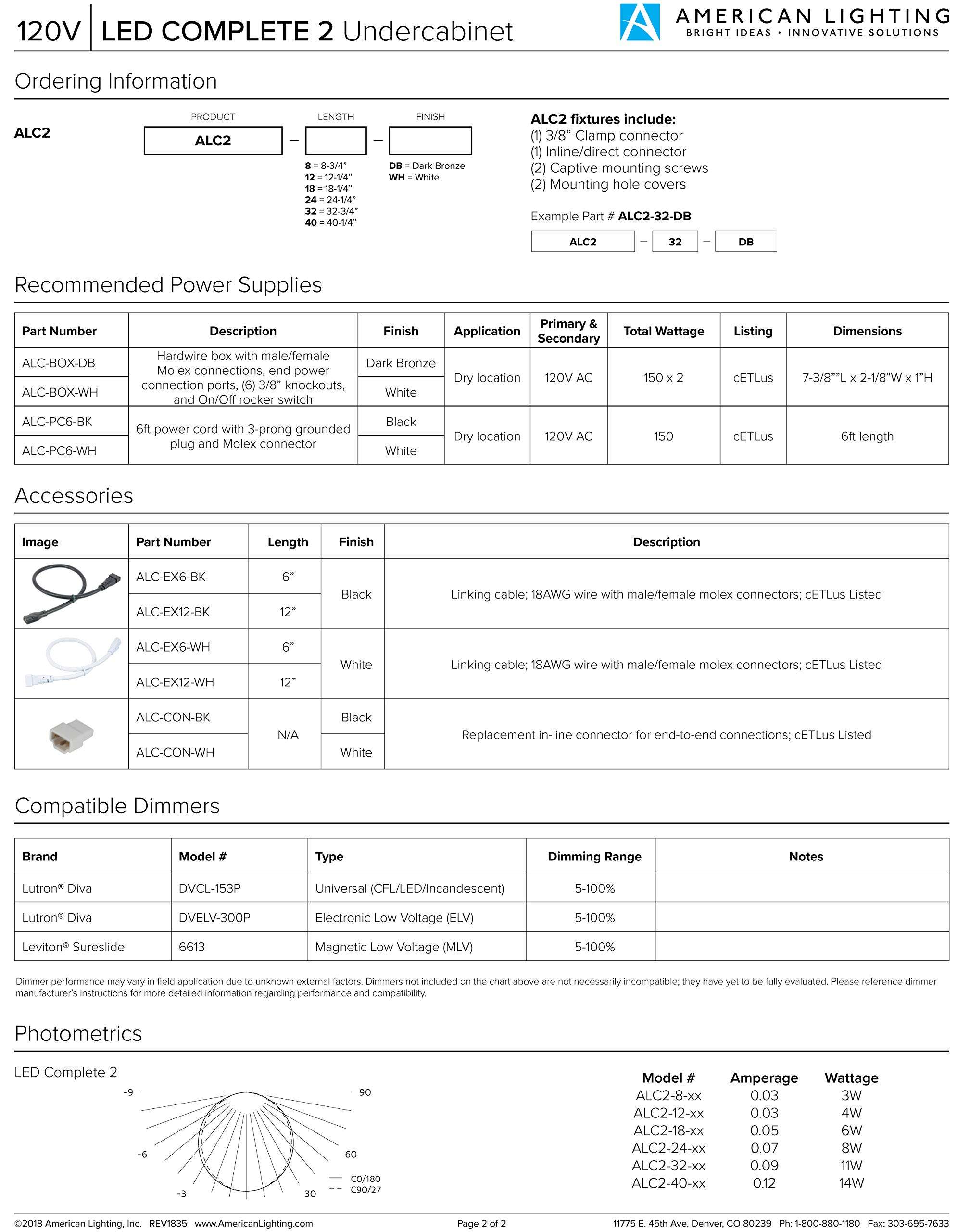 American Lighting Linking Cable, 18AWG Wire with Male/Female Molex Connectors, cETLus Listed Black, 10-Pack, ALC-EX12-BK-MASTER 2