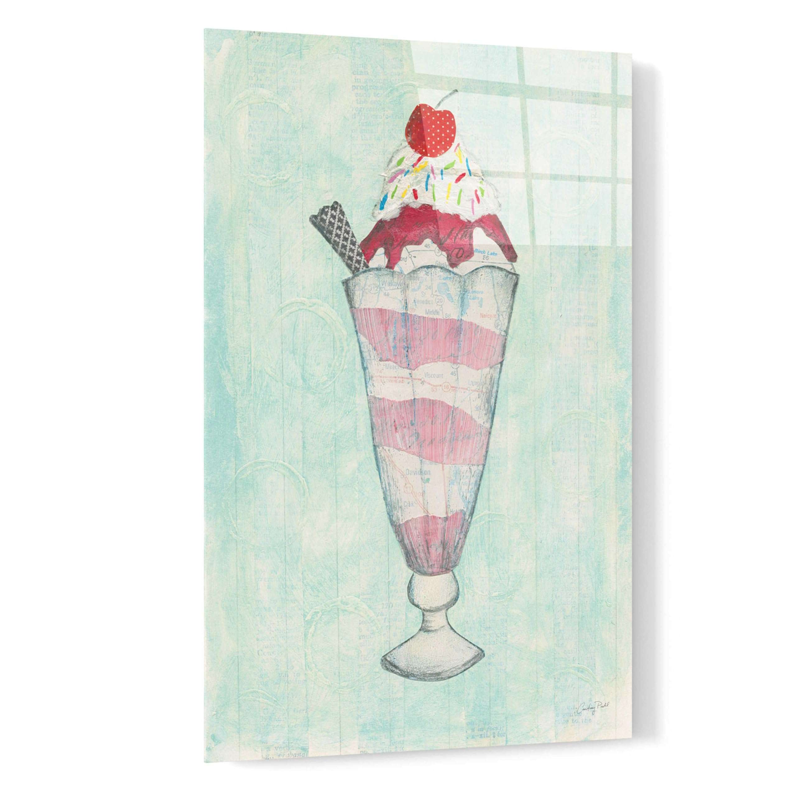 Epic Art 'Sundae Delight I' by Courtney Prahl, Acrylic Glass Wall Art, 16"x24" 3