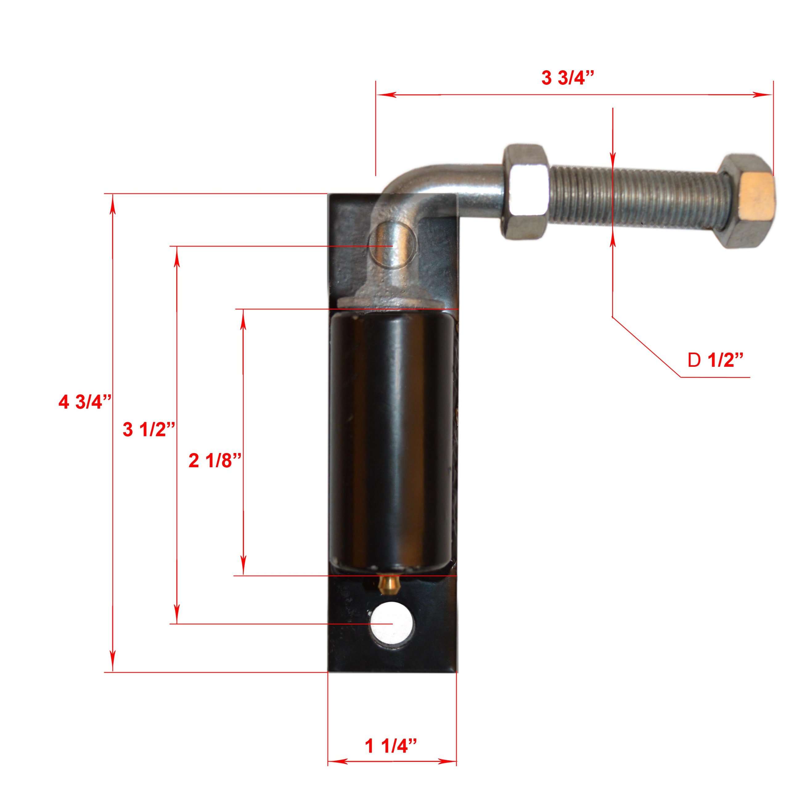 ALEKO Small J-Bolt Hinge for Doors and Driveway Gates - 1/2 Inch - LM113 3