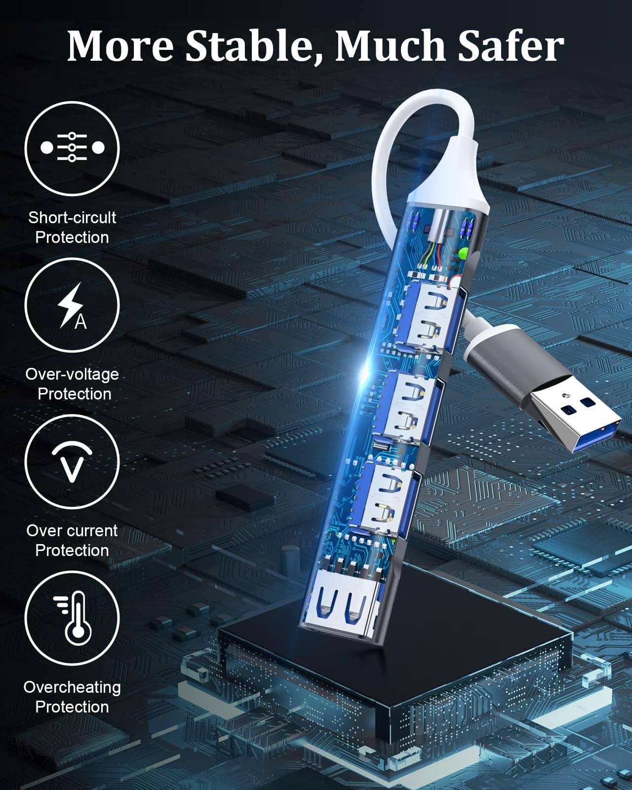 juapyes Mini USB Hub Extensions, 4 Port USB 3.0 Expander, USB 2.0 Hub, 4 in 1 USB Splitter, Ultra Slim Portable Data Applicable for Laptop, iPad Pro, MacBook, Mac, Notebook PC Grey 5