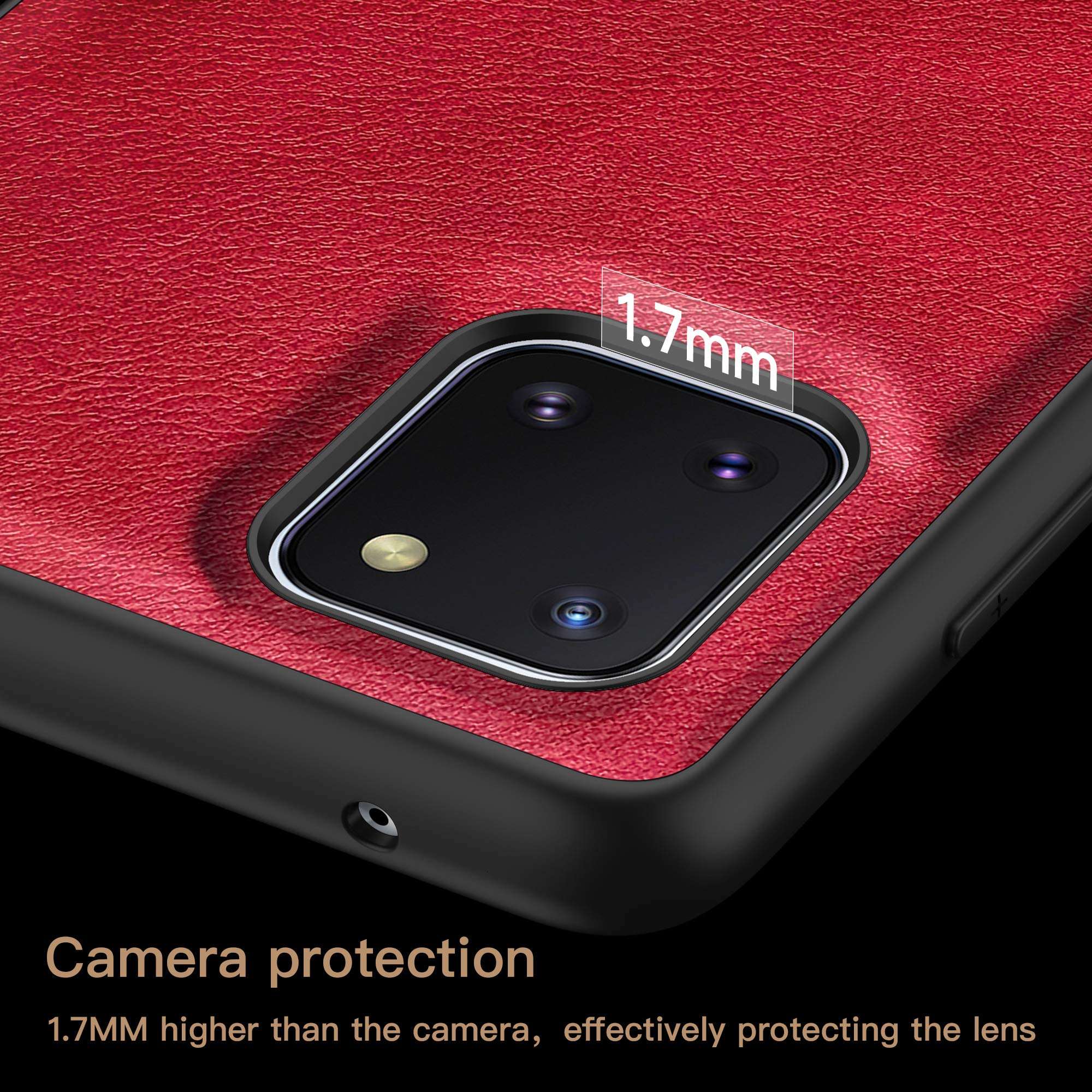 Banzn Case for Samsung Galaxy Note 10 Lite, Premium Leather Stylish Elegant Soft Grip Shockproof Anti-Scratch Protection Cover Cases for Samsung Galaxy Note 10 Lite (6.7") 2020 (Red) 4