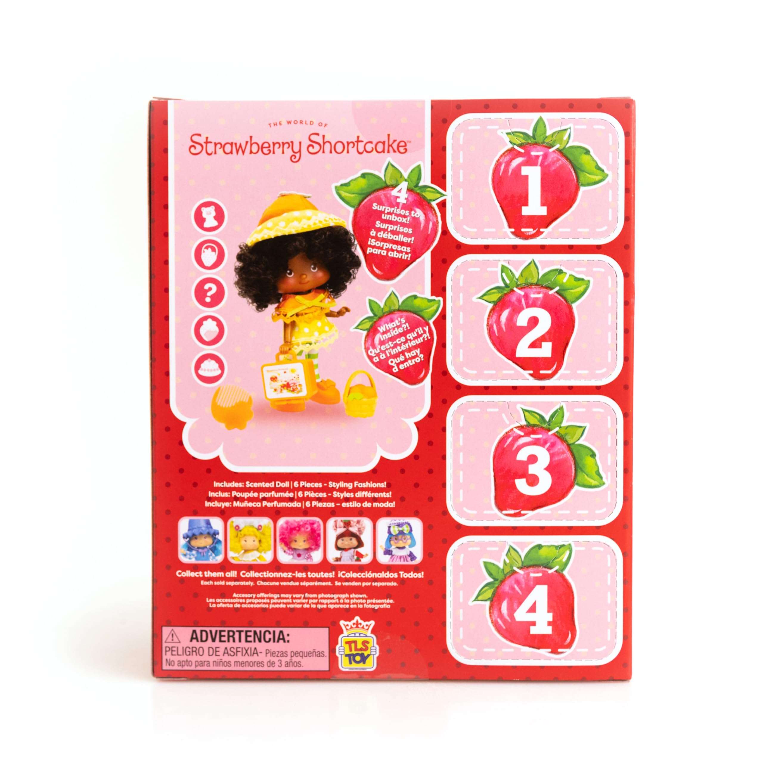 Strawberry Shortcake 5.5-inch Orange Blossom Poseable Sweet Scented Fashion Doll with 4 Surprise Reveal Accessories 4
