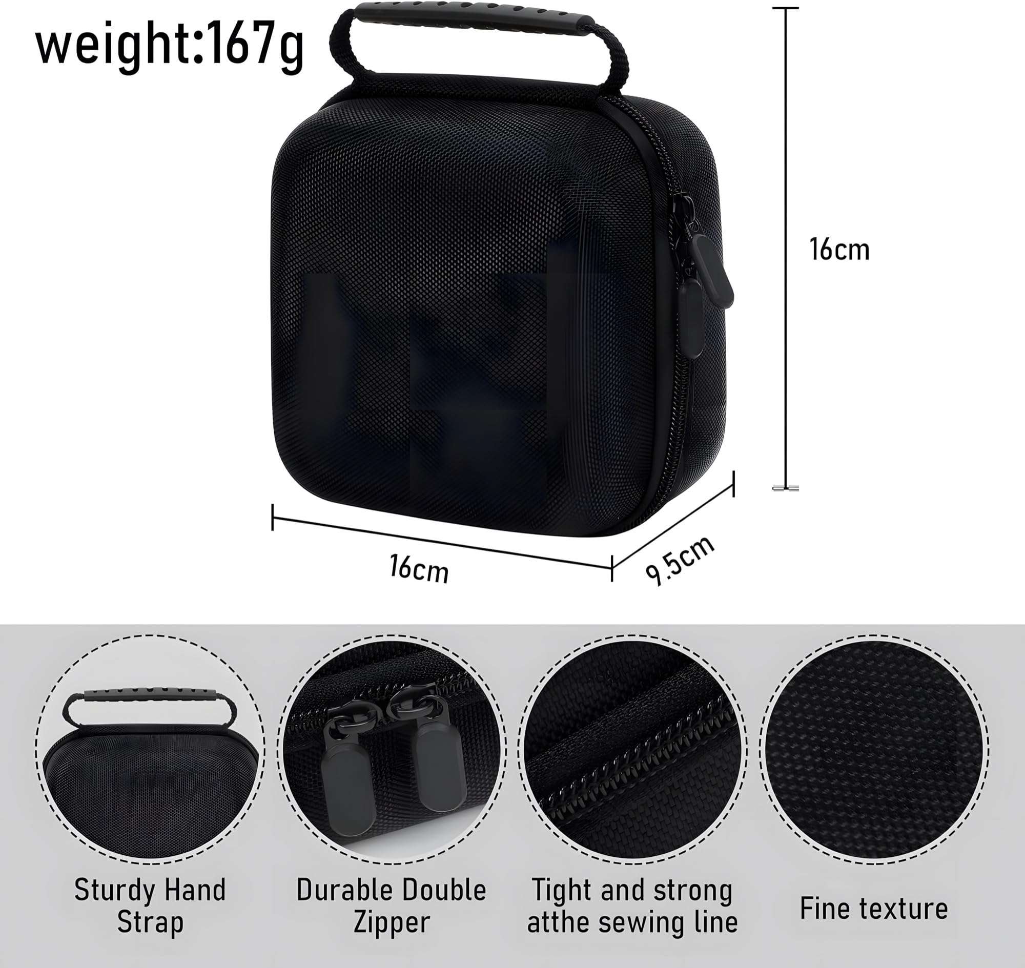 24x7 eMall Hard Carry Case Compatible with Mac mini M4 Series Desktop Computer Hard Shell Carrying Case, Protective Travel Case Storage Bag- 16 Cm x 16 cm x 9.5 Cm EVA 4