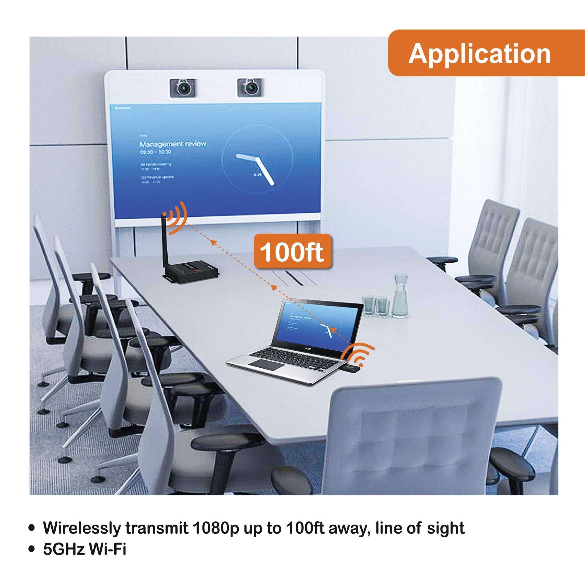 J-Tech Digital 1080p@60Hz Wireless HDMI Extender Adapter Dongle Up to 100' Distance IR Support [JTECH-WDEX-30M] 5