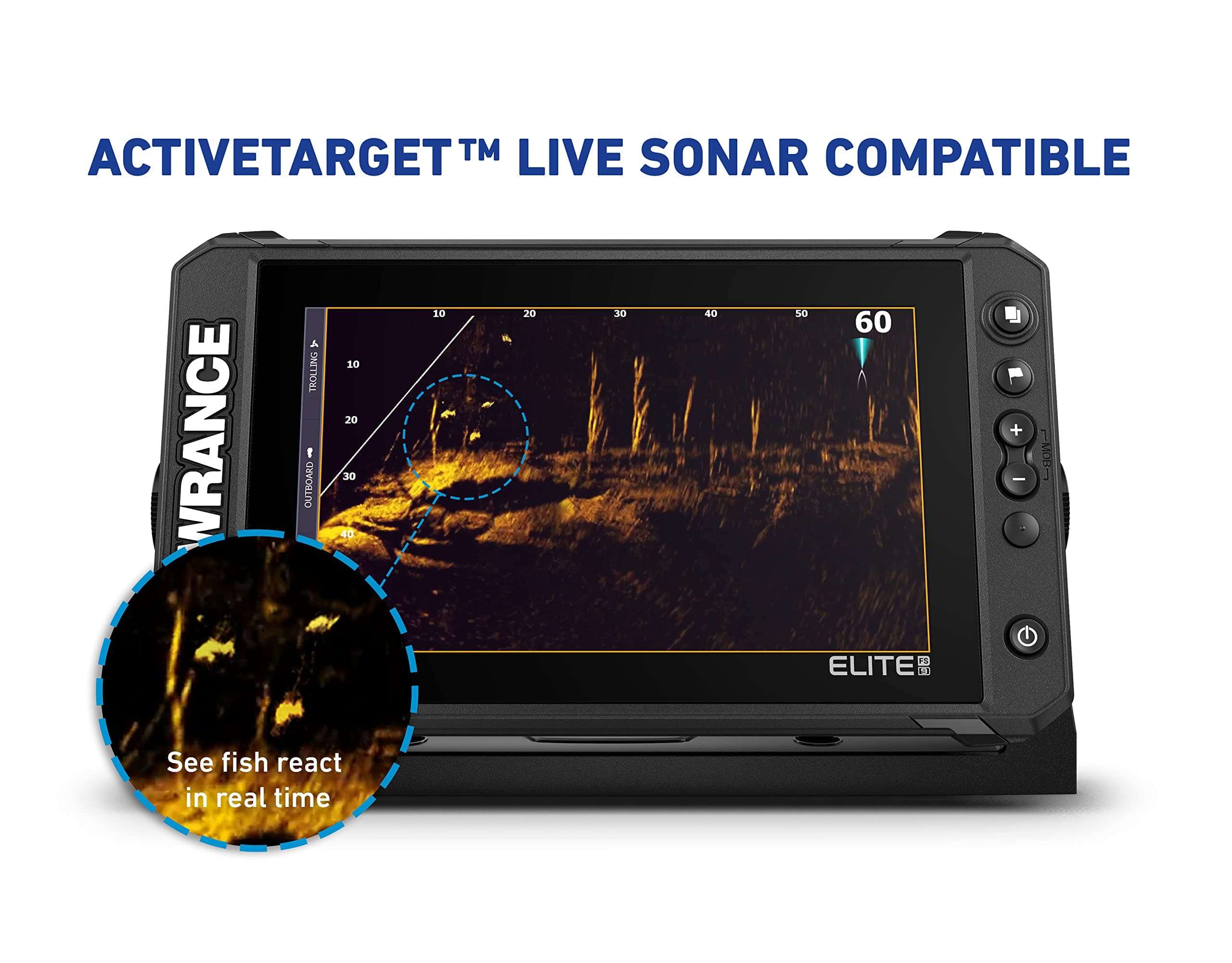 Lowrance Elite FS 9 Fish Finder with Active Imaging 3-in-1 Transducer, Preloaded C-MAP Contour+ Charts 2