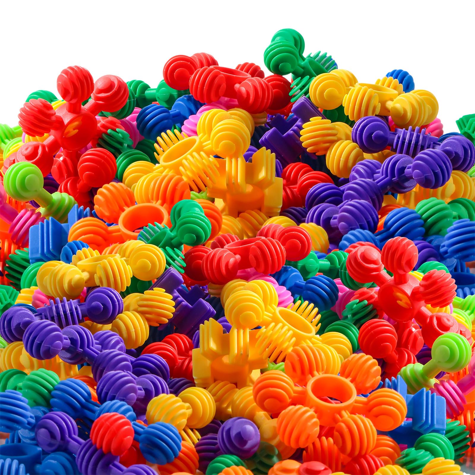 Jenaai 120 Pcs Star Stem Building Toys Plastic Connector Blocks for Teenagers with Tote Kindergarten and Preschool Table Preschool Manipulatives Sets Gift for Daughter and Son