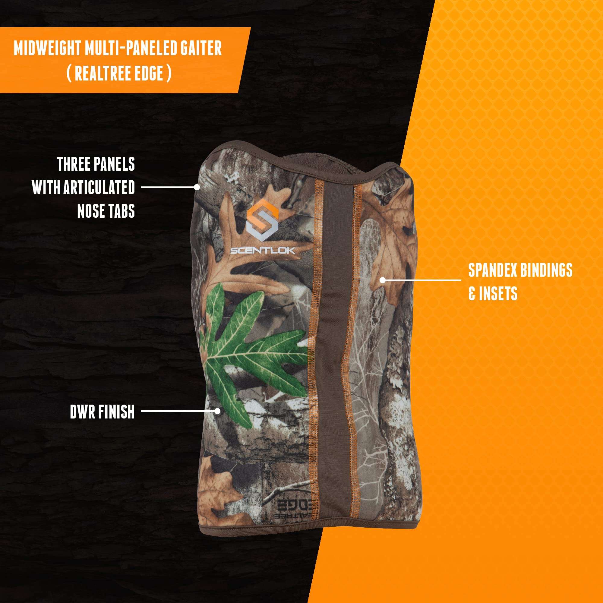 ScentLok Mid-Weight Multipaneled Gaiter, Breathable Face Mask for Hunting, Camping, and Outdoor Use (Realtree Edge) 3