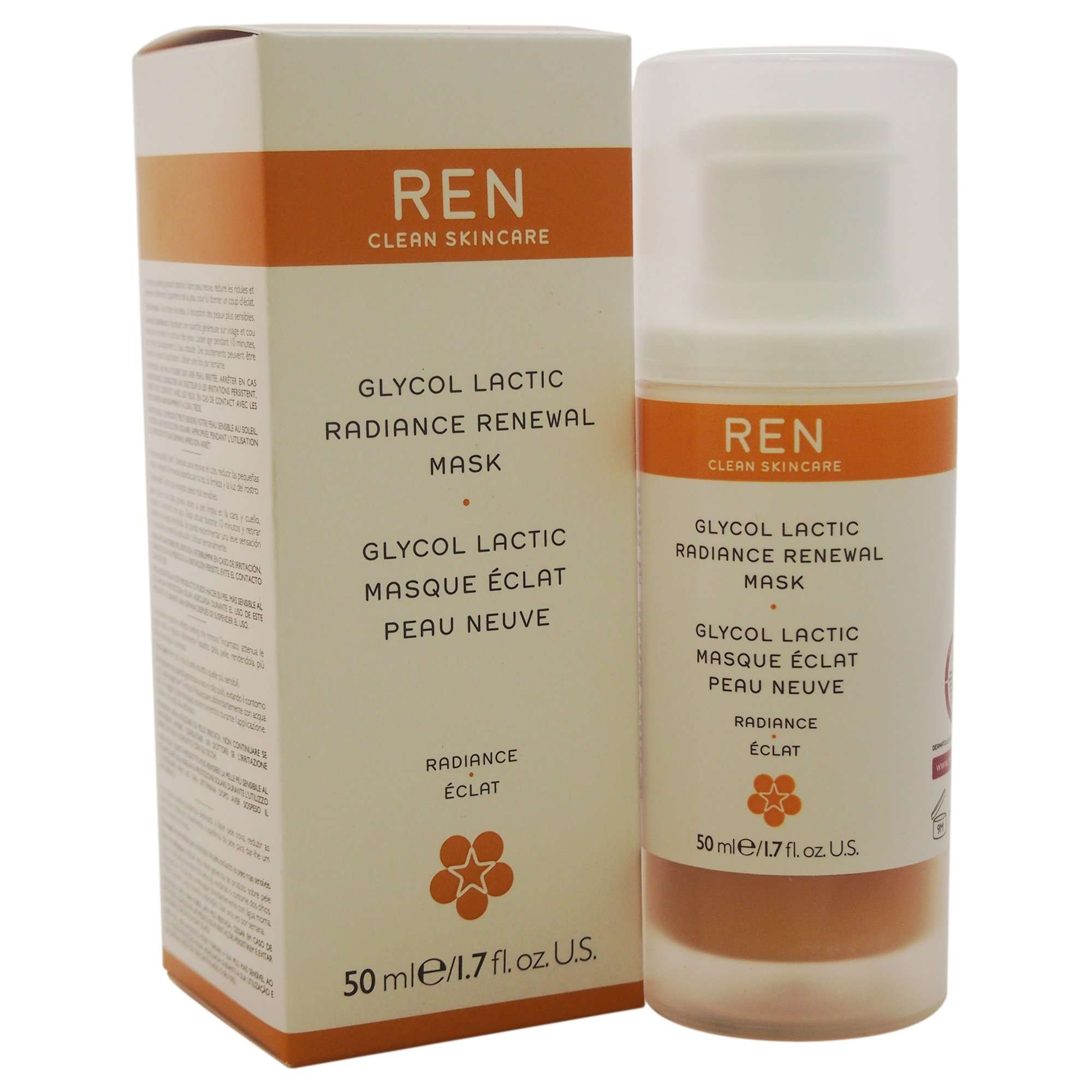 REN Clean Skincare Glycol Lactic Radiance Renewal Mask, 1.7 Fl Oz 1