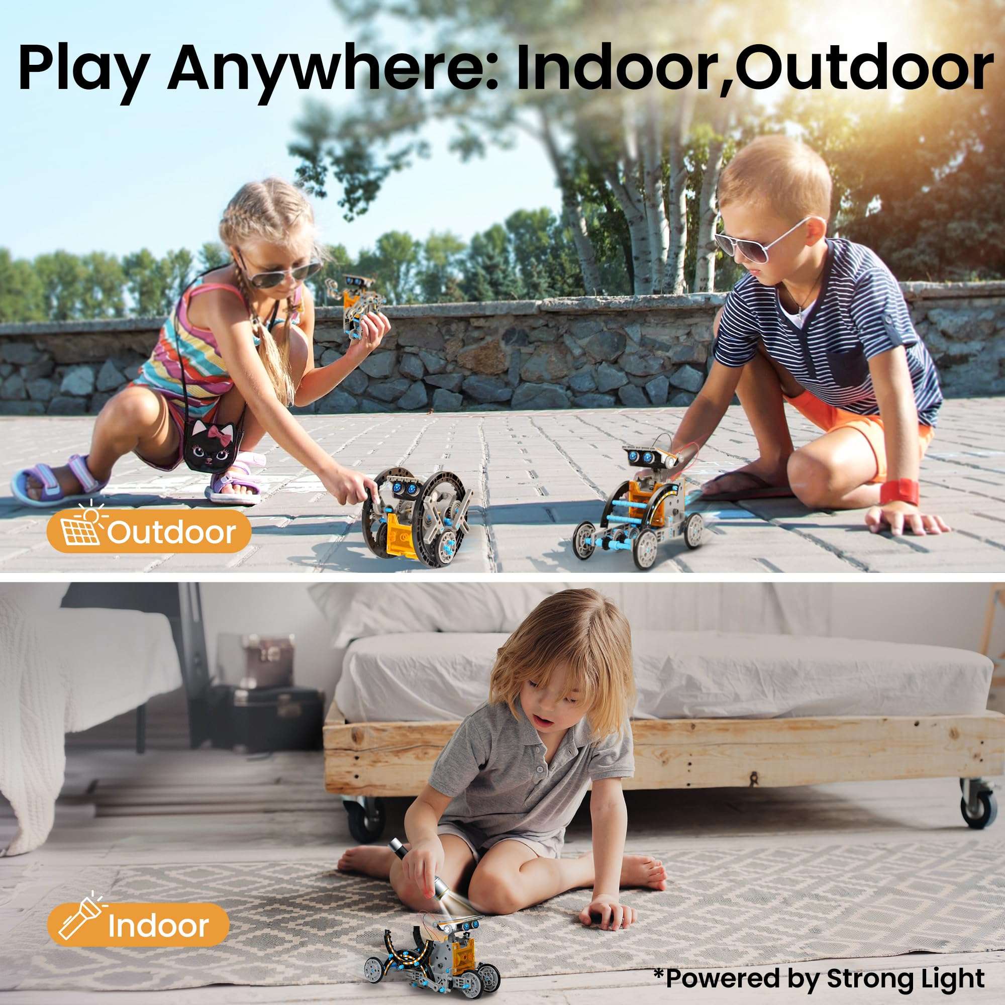 Sillbird 12-in-1 Solar Robot Building Kit Christmas STEM Gift for Boys Aged 8-13, DIY Science Educational Robotic Toys for Kids Teens Birthday, Powered by The Sun with 190 Pieces 4