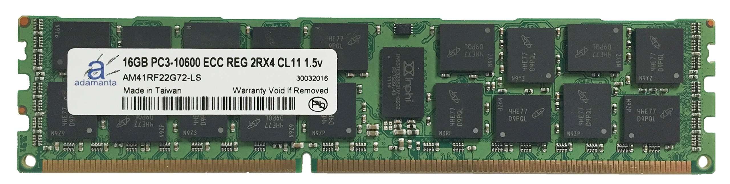 Adamanta 16GB (1x16GB) Server Memory Upgrade for Dell PowerEdge M710HD DDR3 1333Mhz PC3-10600 ECC Registered 2Rx4 CL9 1.5v 1