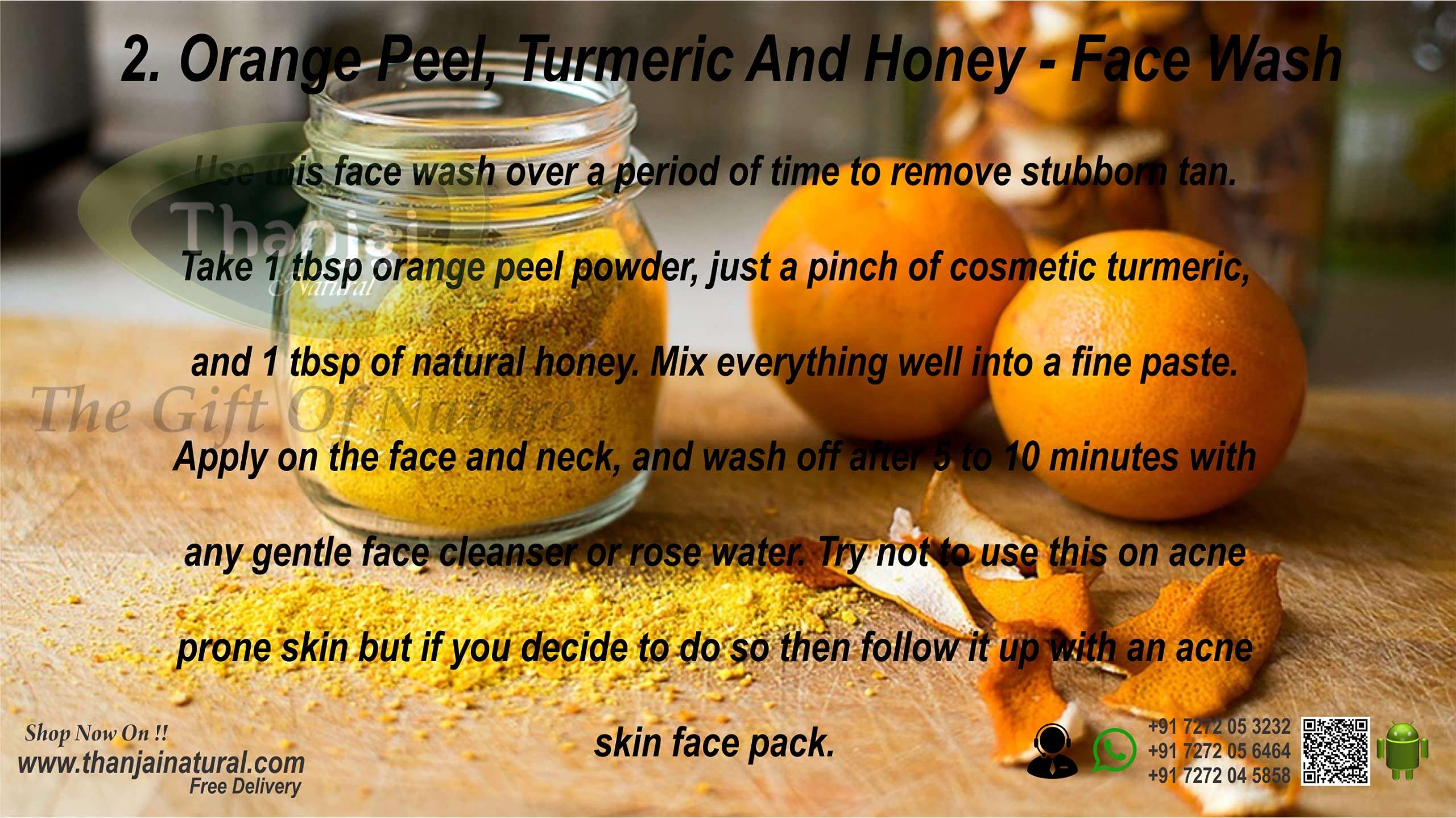 Thanjai Natural 100g Orange Peel Powder For Glowing Skin | Oil Control | Tan Removal | Skin whitening | Natural Skin cleanse and Natural Face pack 5