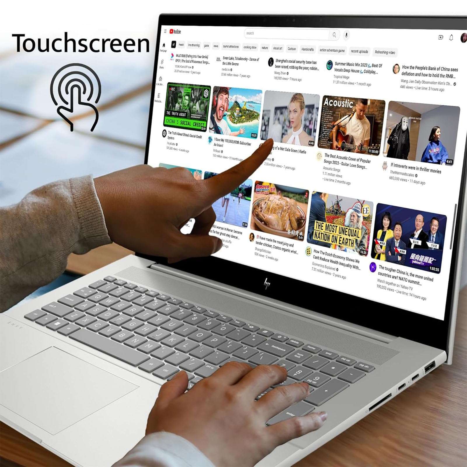 HP Laptops - 17 Inch Touchscreen Laptop with Stylus Pen - AMD Ryzen 5 7530U - Wi-Fi 6 - Camera Privacy Shutter - Ideal for College Students Business Office (Windows 11, 32GB RAM |1TB PCIe SSD) 2