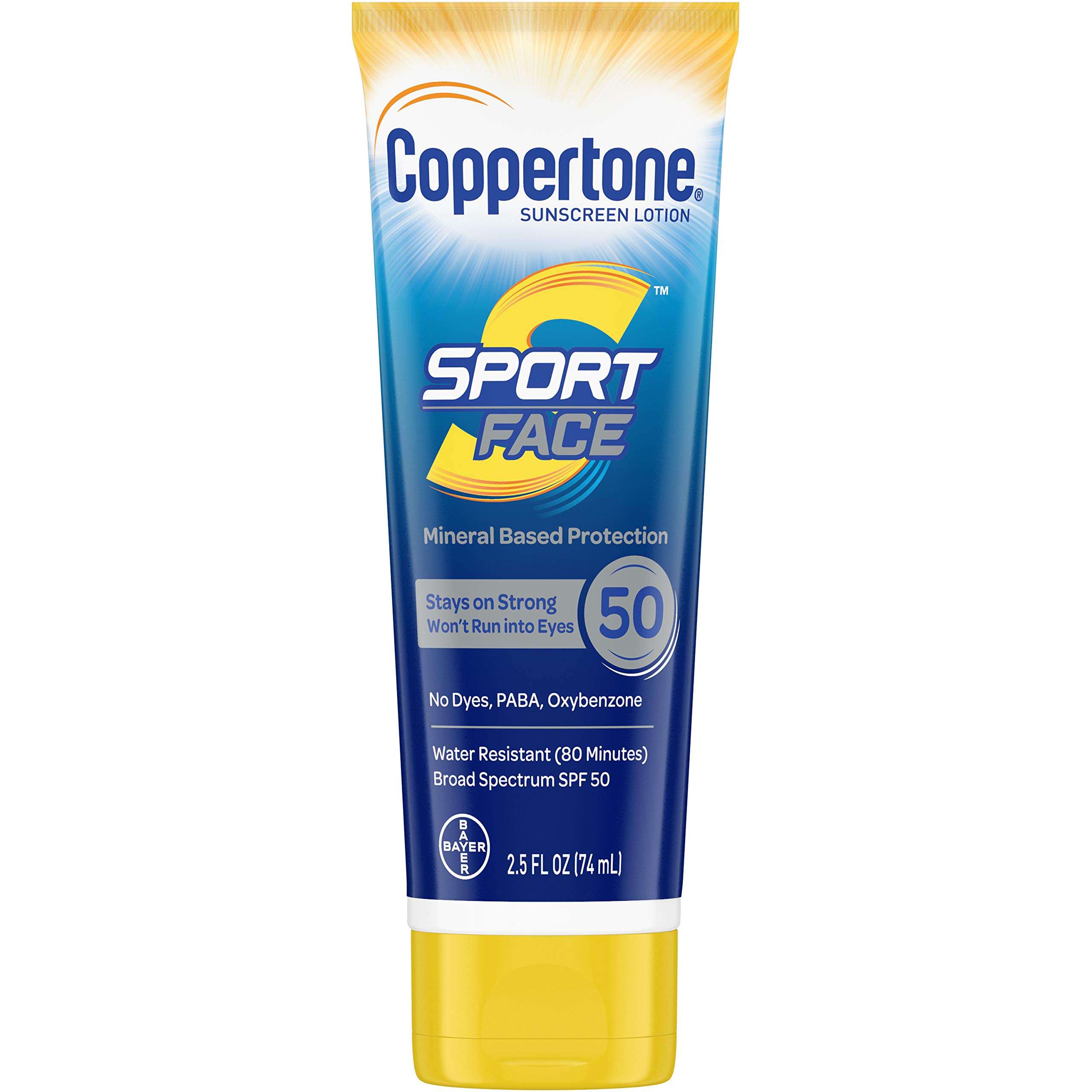 Coppertone SPORT Clear Sunscreen Lotion SPF 50 + Face Sunscreen SPF 50, Water Resistant Sunscreen Pack (5 Oz Spray + 2.5 Fl Oz Bottle) 4