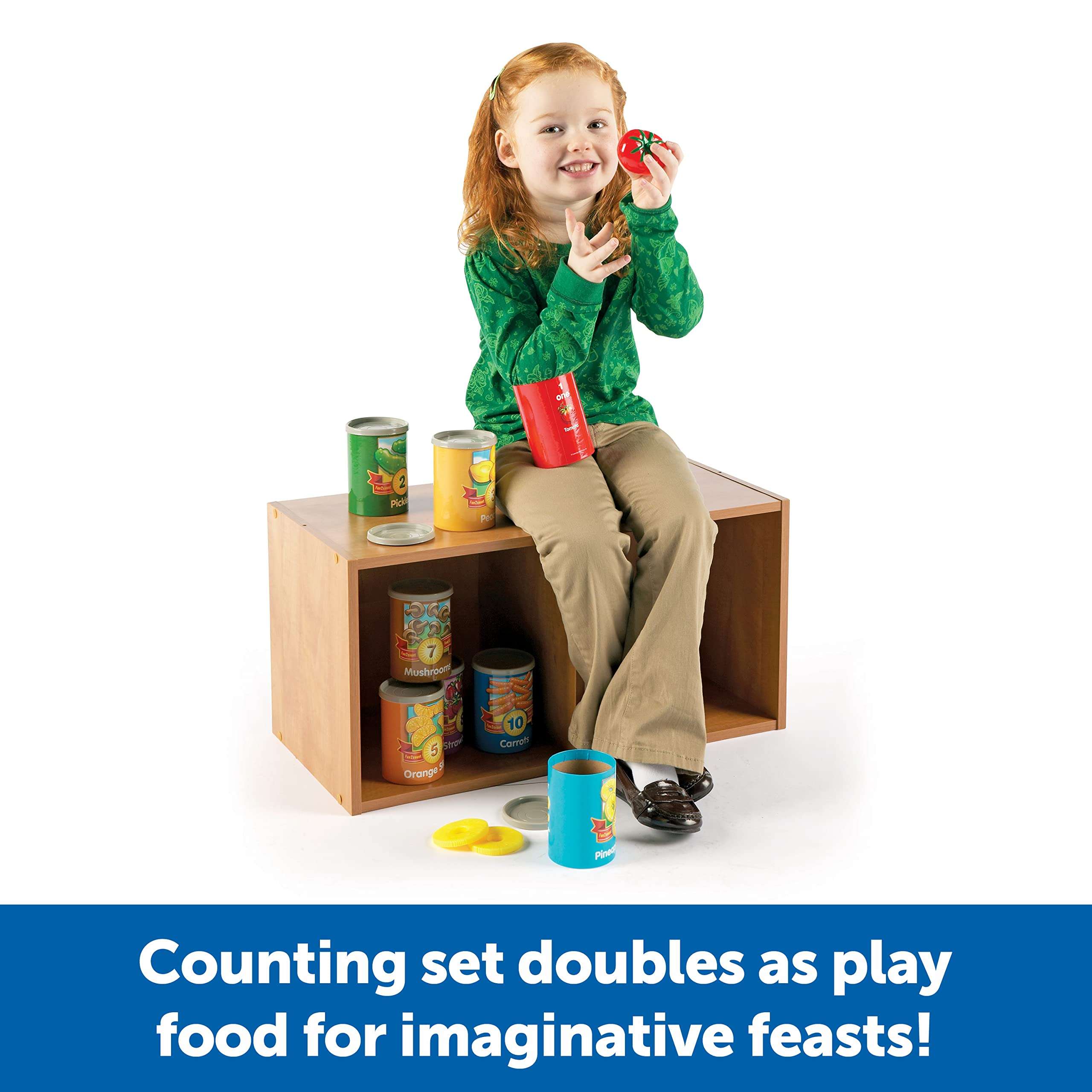Learning Resources One To Ten Counting Cans - 65 Pieces, Ages 3+ Toddler Learning Toys, Preschool Pretend Play Toys, Supermarket Toys 4