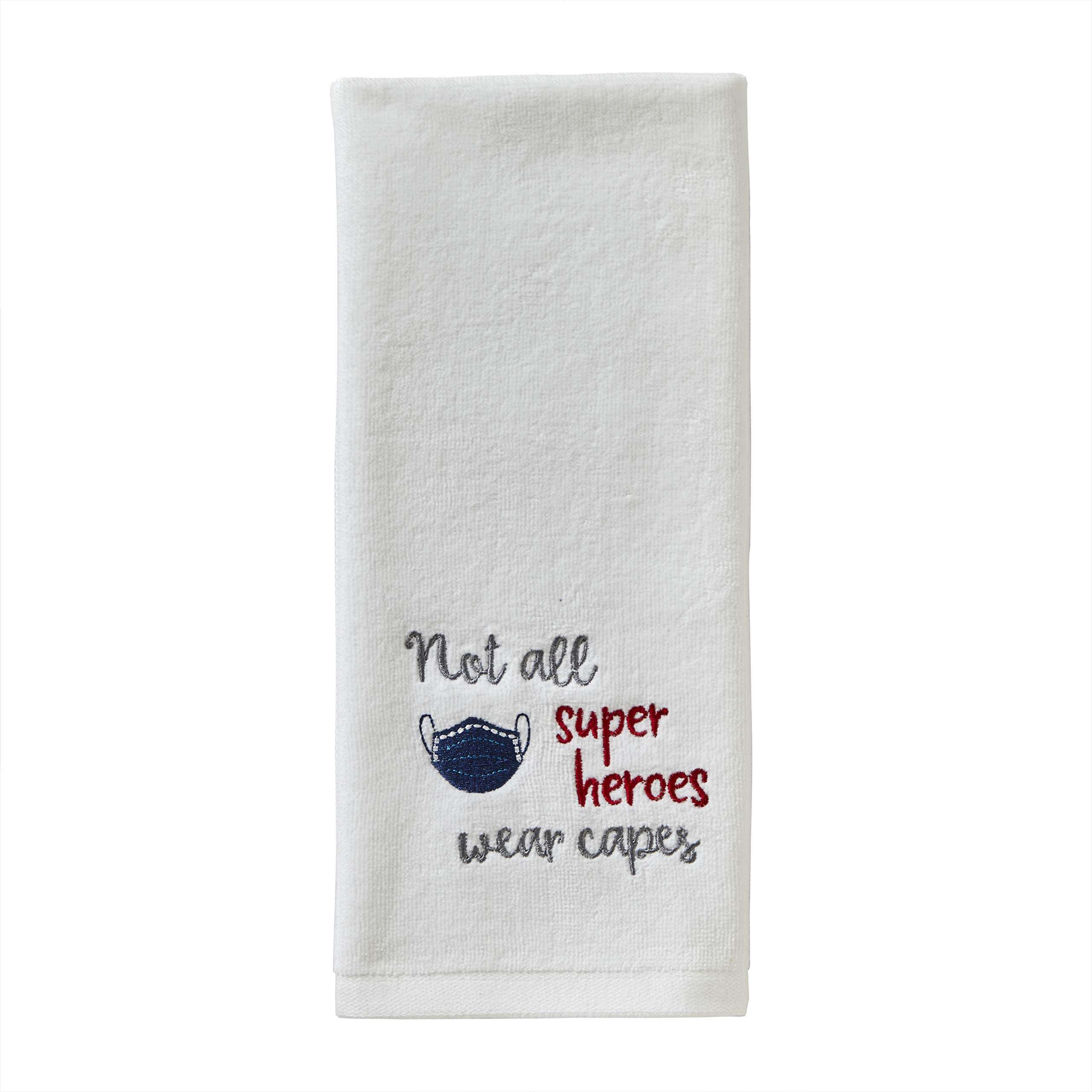 SKL HOME by Saturday Knight Ltd. Not All Superheroes Hand Towel (2-Pack), White 3
