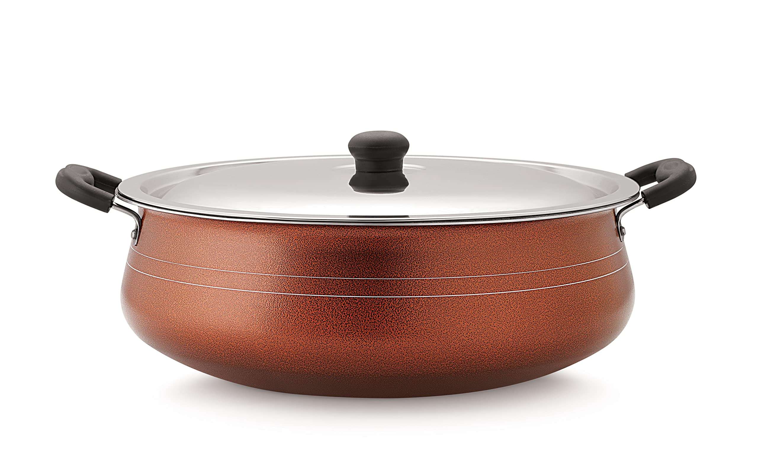 Sonu Elite Series IB Gravy Pots, Non-Stick cookware, Induction Base, Even Heat Distribution, Strong Handles, Thickness - 2.6 MM (Elite Series - IB Gravy Pot, Capacity - 4900 ML) 1