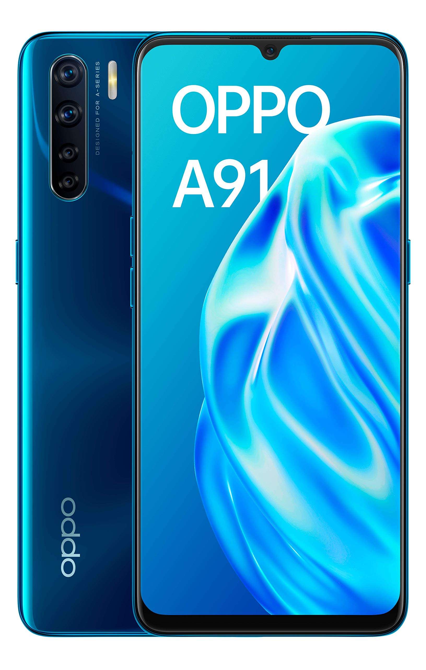 Oppo A91 Dual-SIM 128GB ROM + 8GB RAM (GSM Only | No CDMA) Factory Unlocked 4G/LTE Smartphone (Blazing Blue) - International Version