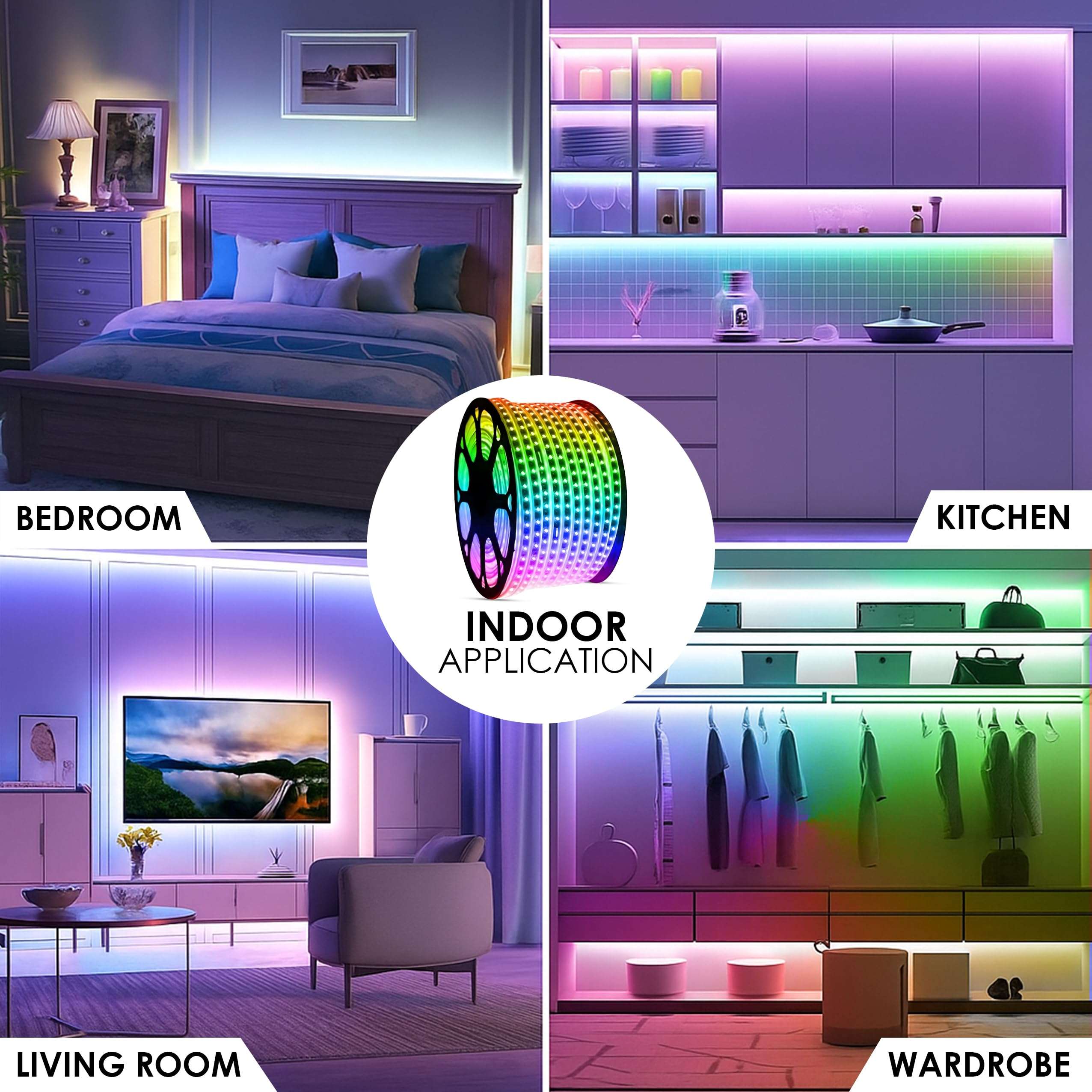 Gesto 10 Meter Rope Led Strip Lights – High Brightness Outdoor Lights Waterproof for Balcony,Home Decor,False Ceiling | RGB Strip Light for Diwali Decoration with Mode Change Controller (Multicolor) 5