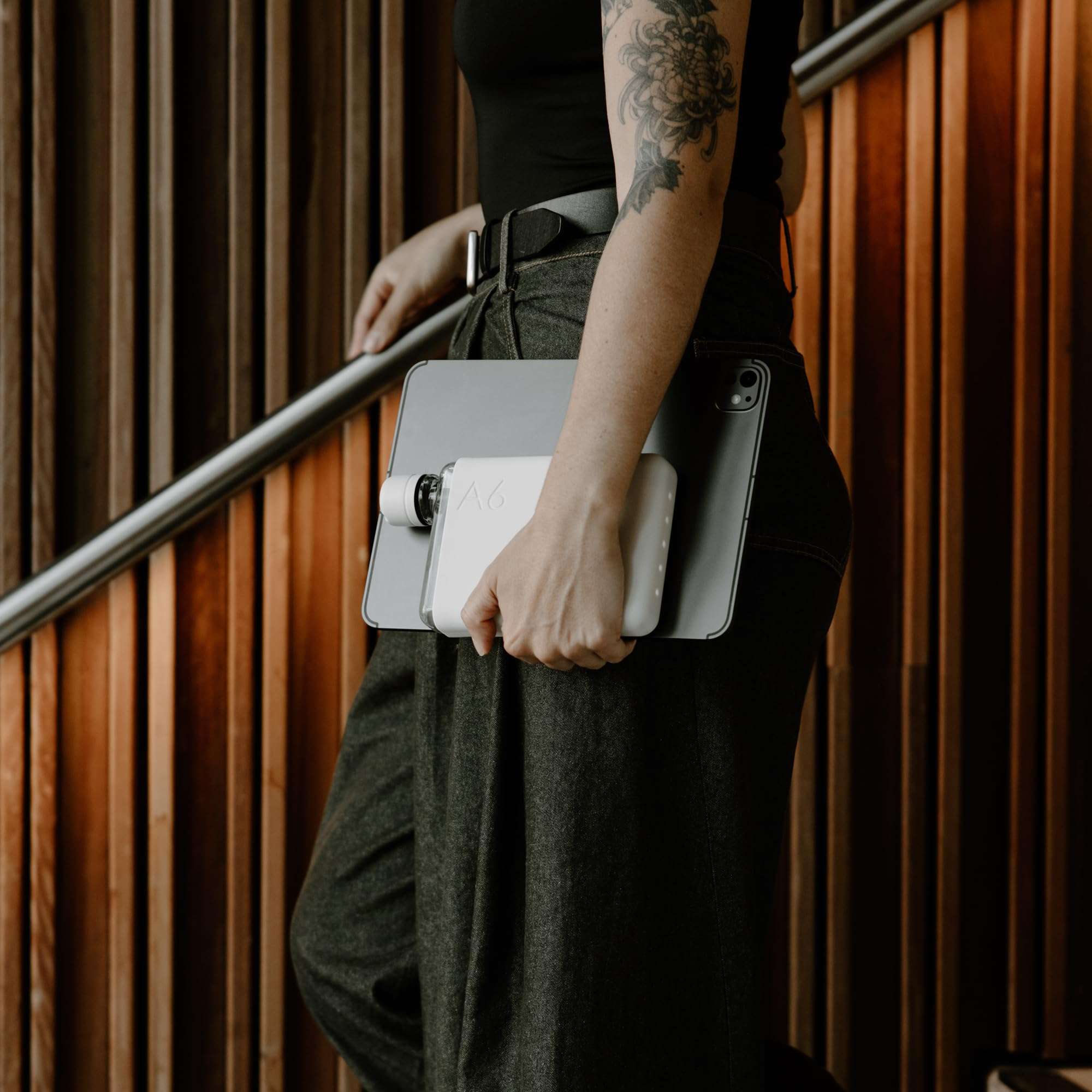 memobottle A6 (Cool Grey) Bundle - 12oz (375ml) - Bottle, silicone sleeve & lid | Compact Water Bottle For Bags & Small Pockets | BPA Free Tritan | Modern, Minimalist | For Gym & Work 5