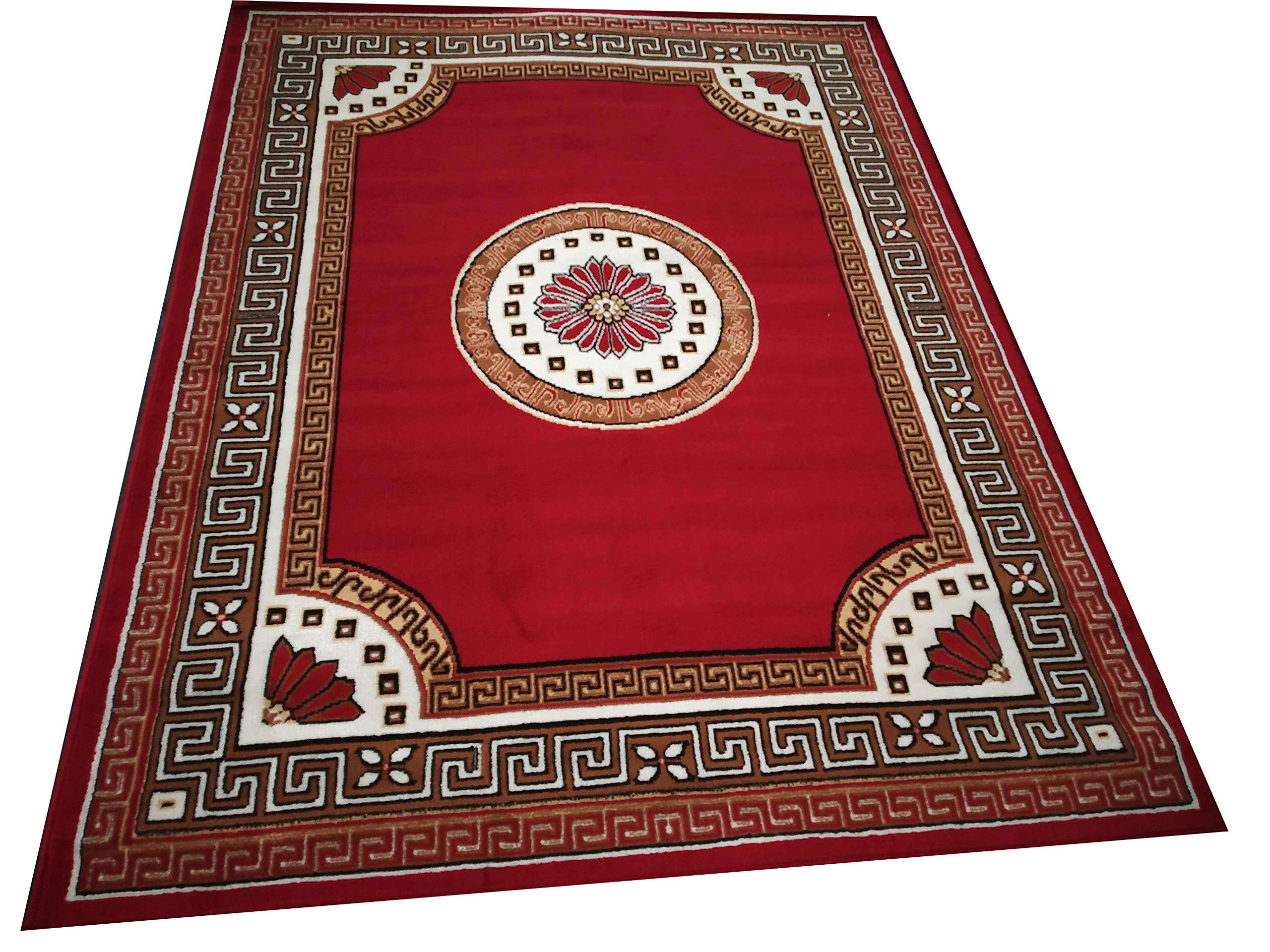 rizzy home beautifully designed Carpets for Living Room 3x5 feet red Colour 1