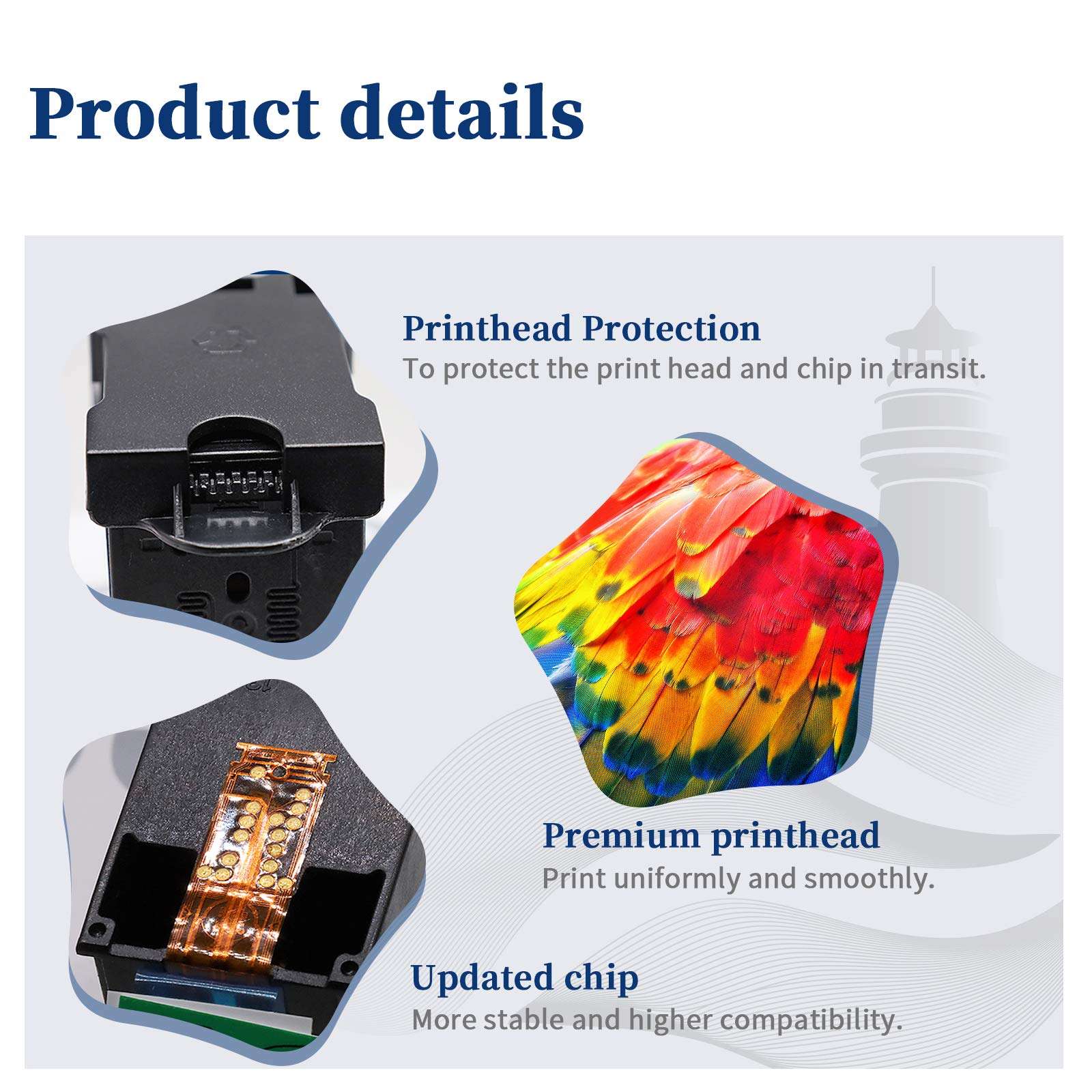 InkSpirit Remanufactured Ink Cartridge Replacement for 60 60XL Black Use with PhotoSmart C4680 C4780 C4795 D110a for DeskJet F4480 D2530 F4280 F4580 F2430 for Envy 120 100 110 114 4