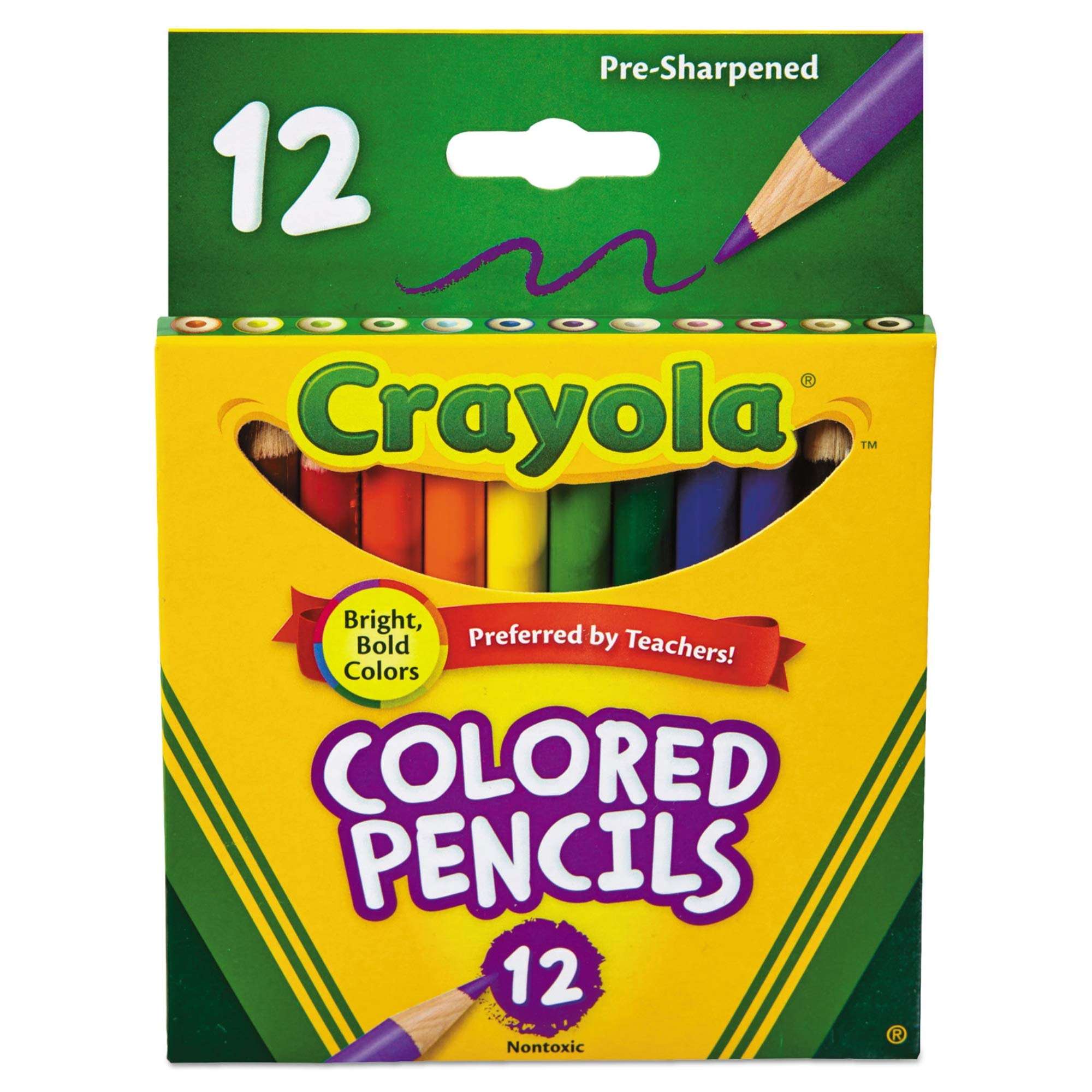 BIN684112 - Crayola Presharpened Short Colored Pencils 1