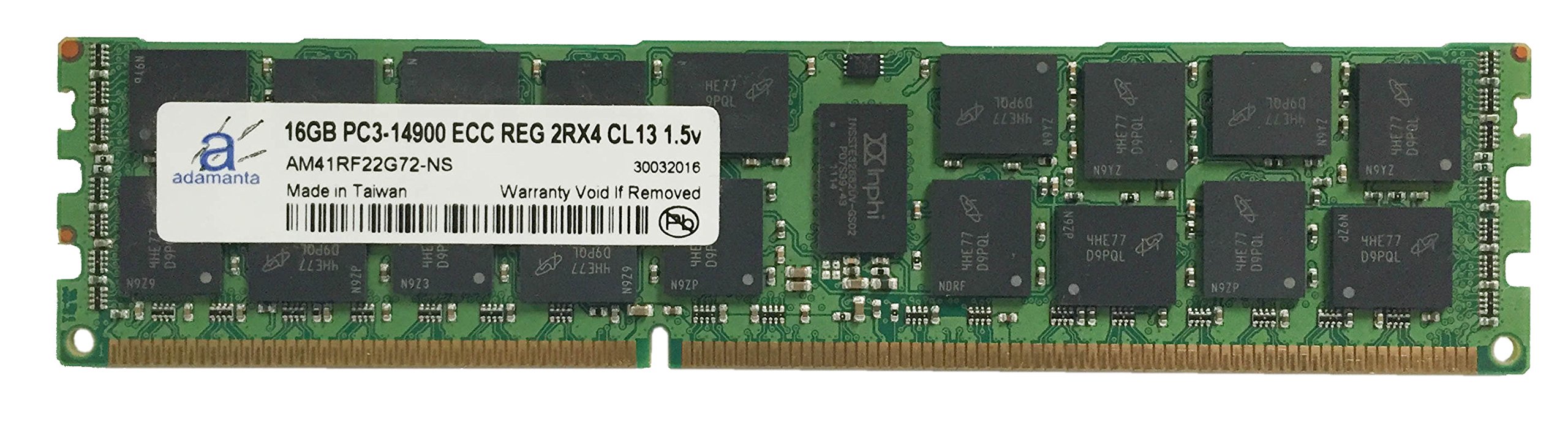 Adamanta 16GB (1x16GB) Server Memory Upgrade for Dell PowerEdge R620 DDR3 1866Mhz PC3-14900 ECC Registered 2Rx4 CL13 1.5v