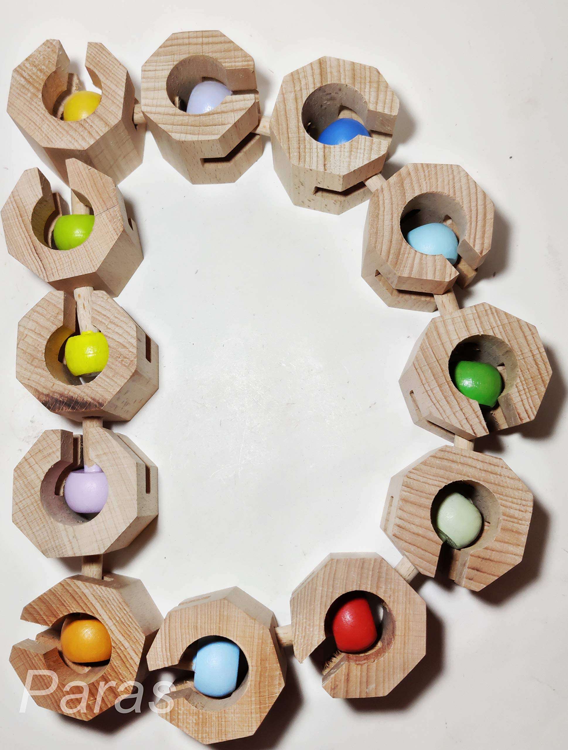 Paras | 12 Pc Wooden Connectable Chain Educational and Learning Toys 6