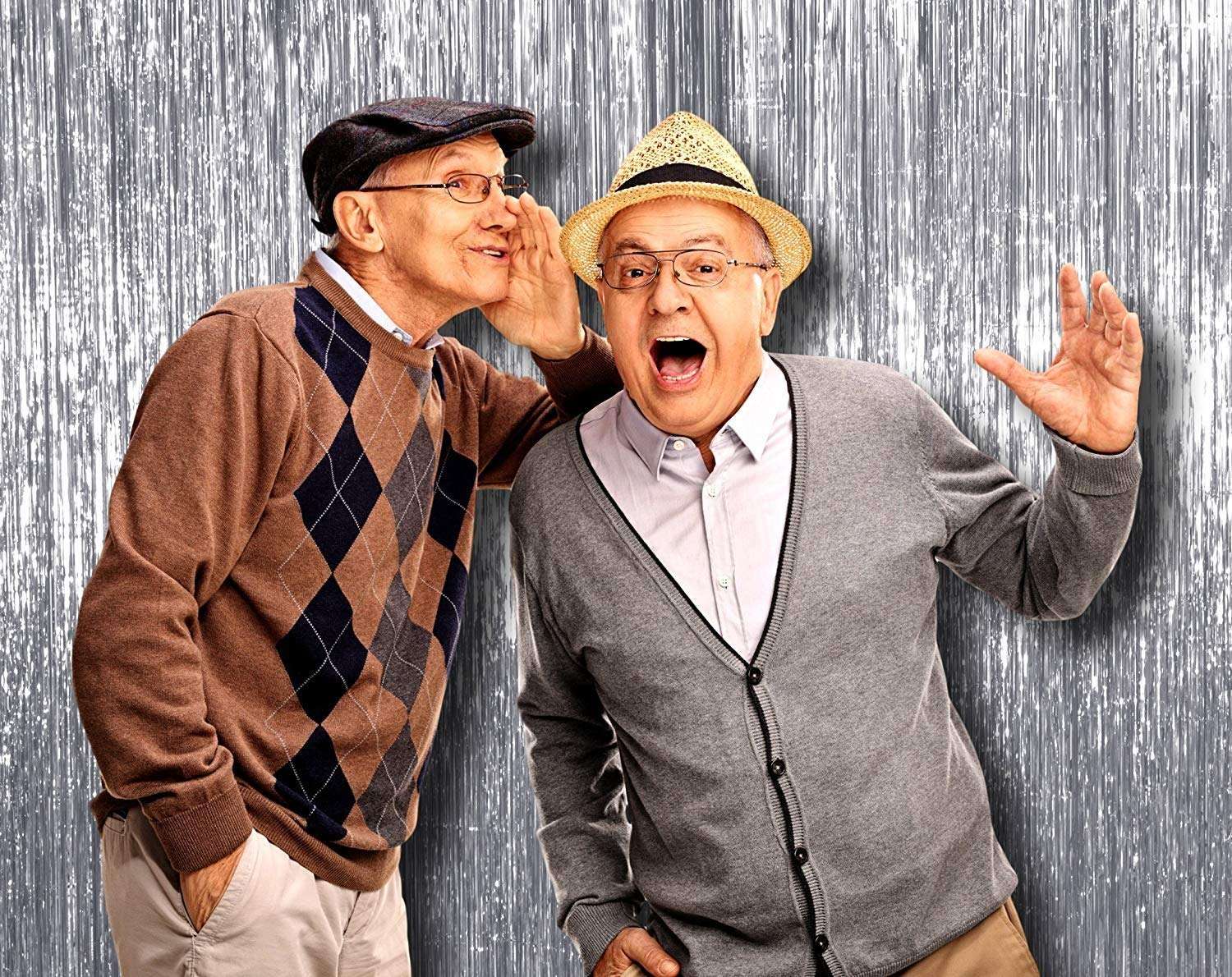 Khyati Traders Silver Foil Curtain Pack of 2 for Birthday, Anniversary Marriage and Bachelorette Decoration 3