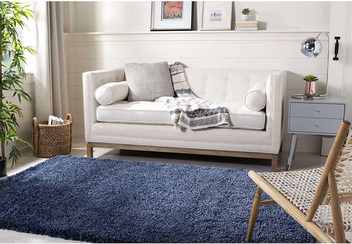 Genius Decors Traditional Contemporary Rug (Navy Blue, Polyester, 2 X 6 Feet) 1