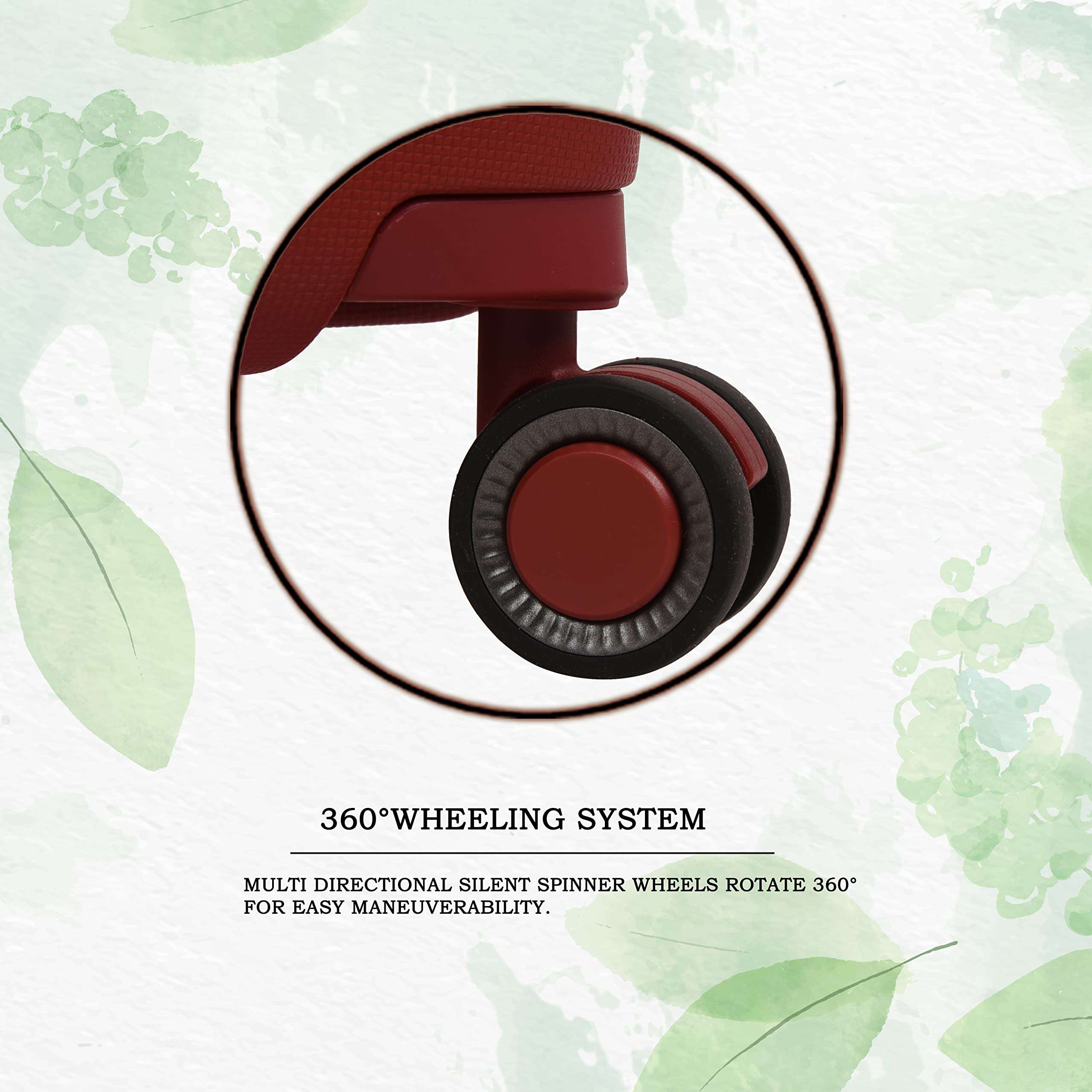 it luggage Eco-Tough| Polypropylene| Bio Degradable| Hardsided Fashion Luggage Suitcase |Expandable| 8 Wheel Trolley |15-2899ECO-08 |Large |Small Red |LS 6