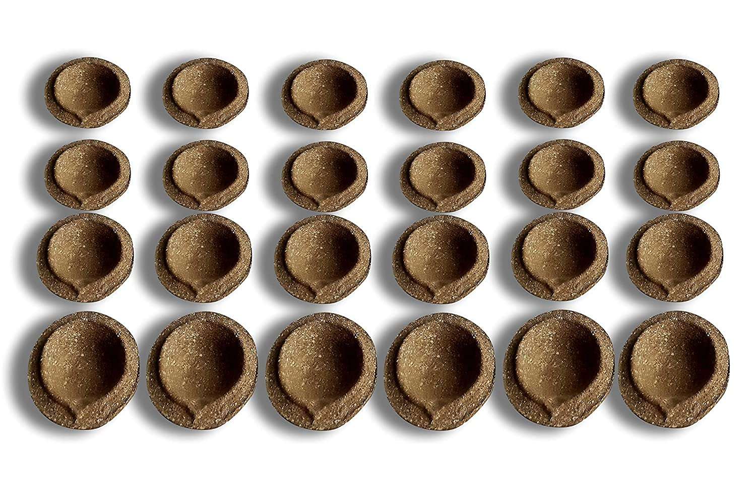 SANCTIFIED Cow Dung Diya Made with Cow Dung Panch Gavya for Pooja Diye Set of 24pcs 6