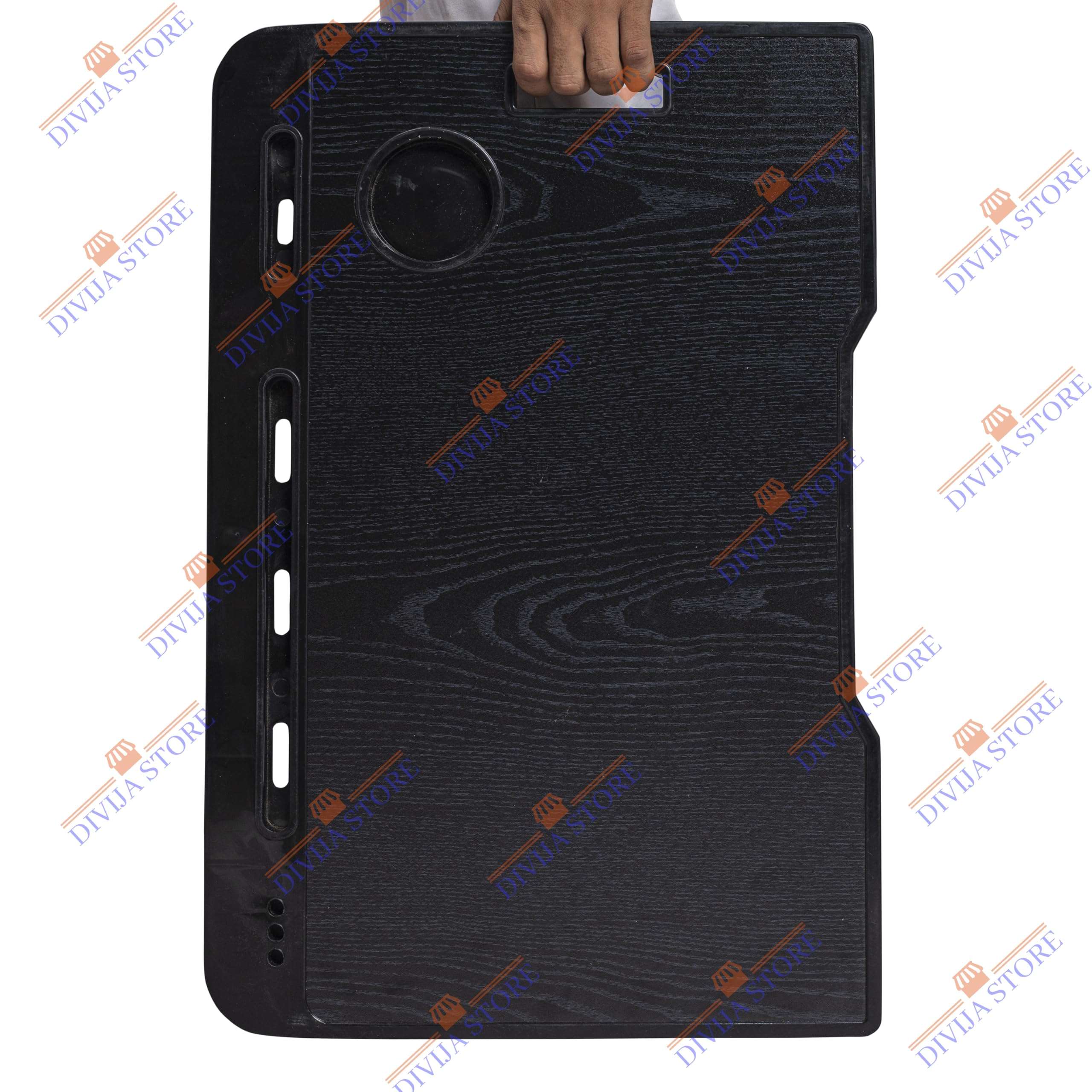 DIVIJA STORE Study Table Bed Table Premium Laptop Table/And Portable Plastic/Writing Desk For Office/Home/School (Black COTTED), 59 cm 6