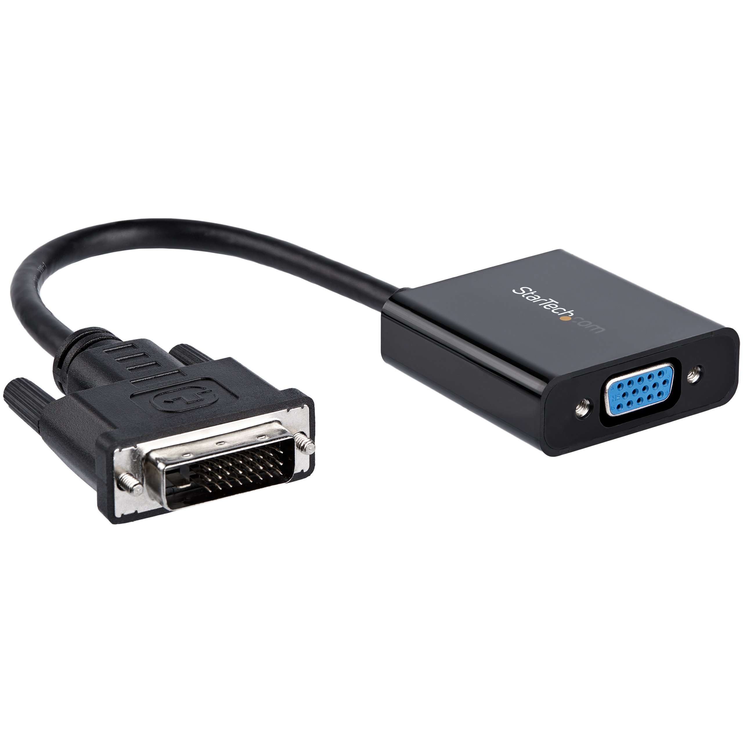 StarTech.com DVI-D to VGA Active Adapter Converter Cable - 1080p - DVI to VGA Converter Box (DVI2VGAE), Black 1