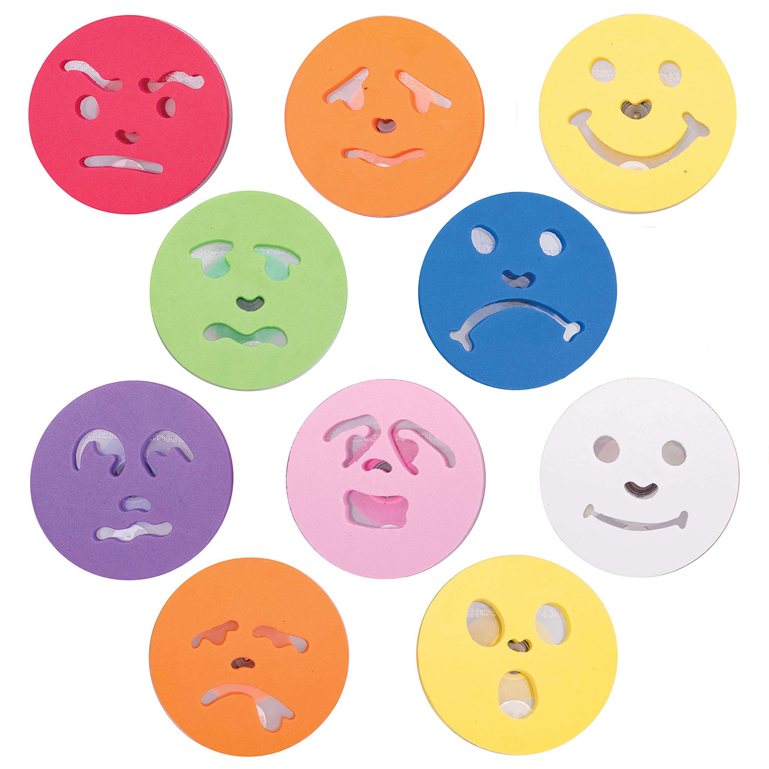 READY 2 LEARN Giant Stampers - Feelings - Set of 10 - Easy to Hold Foam Stamps for Kids - Arts and Crafts Stamps for Displays, Posters, Signs and DIY Projects 1