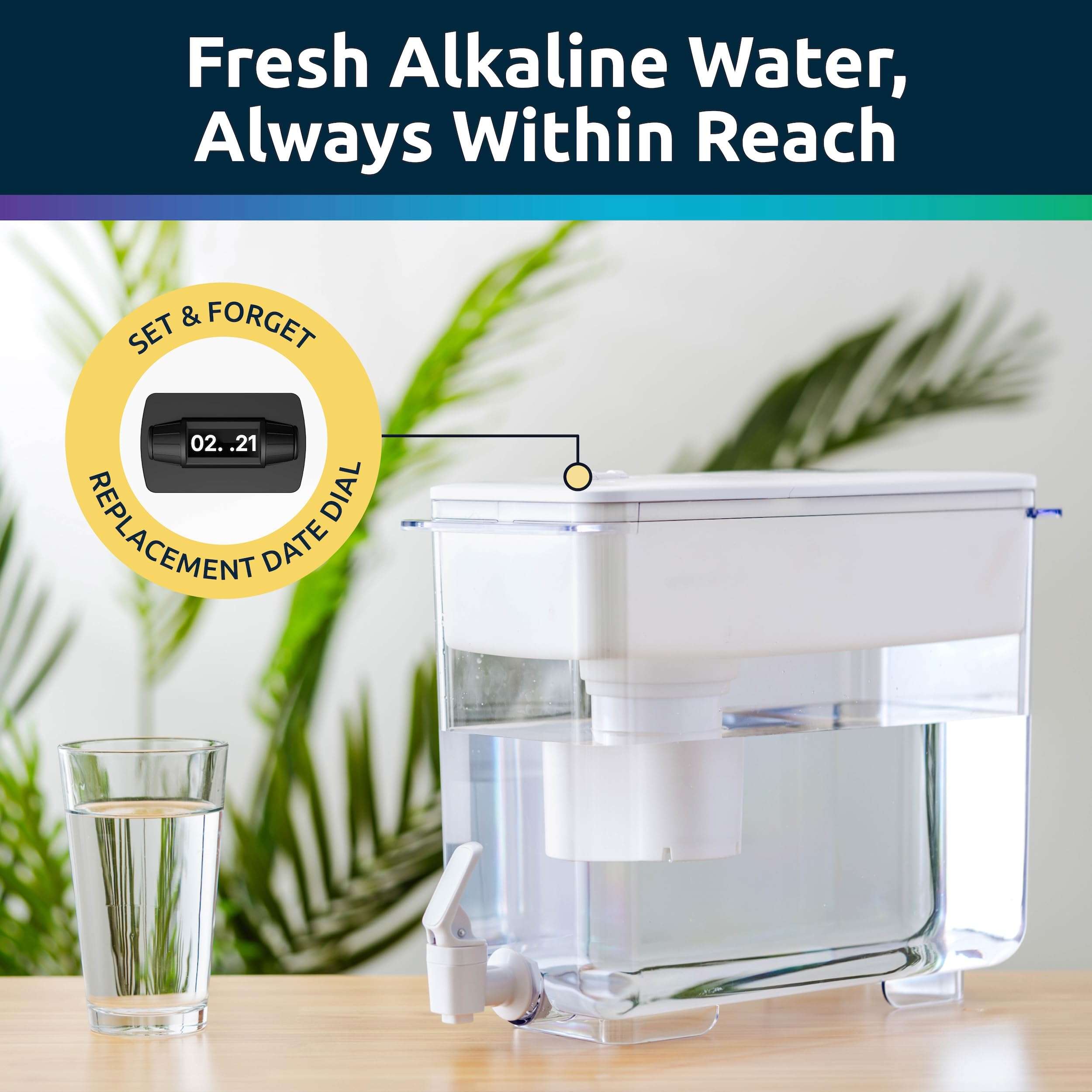 Invigorated Water Compact Water Filter Pitcher – 38-Cup Capacity NSF-Certified Alkaline Filter, BPA-Free Water Filter Dispenser for Fridge, Long-Lasting 95-Gallon Filter Reduces Chlorine and Lead 3
