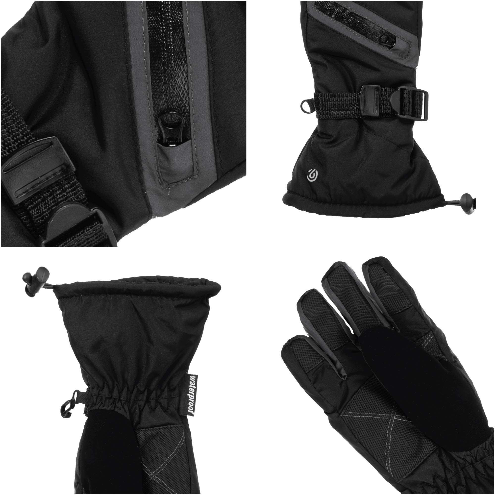 C9 Champion unisex child C129a Cold Weather Gloves, Black, Boys 4 7 US 3
