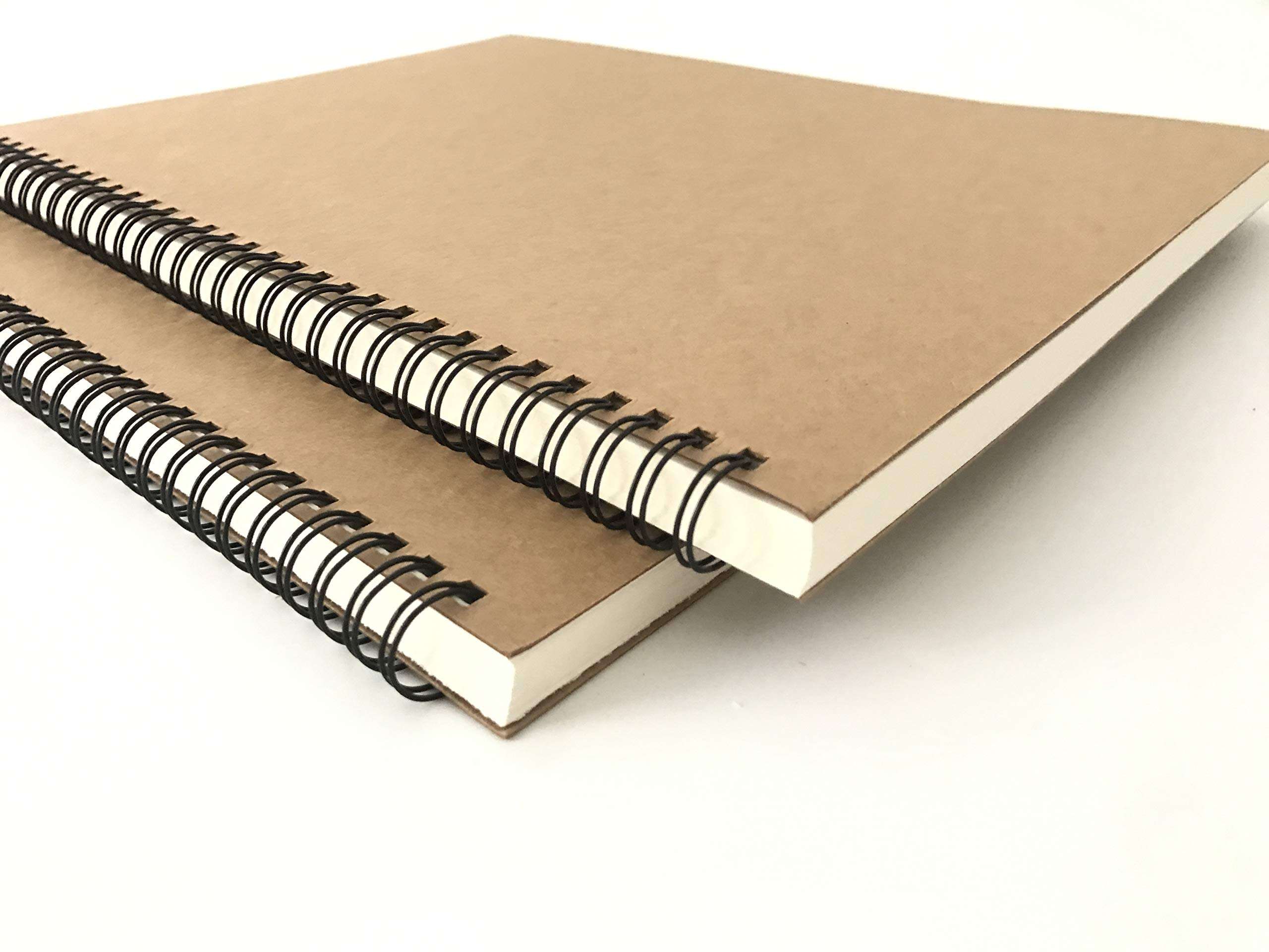 AccuPrints A5 Pack of 2 Craft Notebook, 80 leaf 160 Pages,Blank or Unruled | Travel Writing Notebook,Journal,Notepad,Sketchbook|For Students,Office College Spiral Diary 5