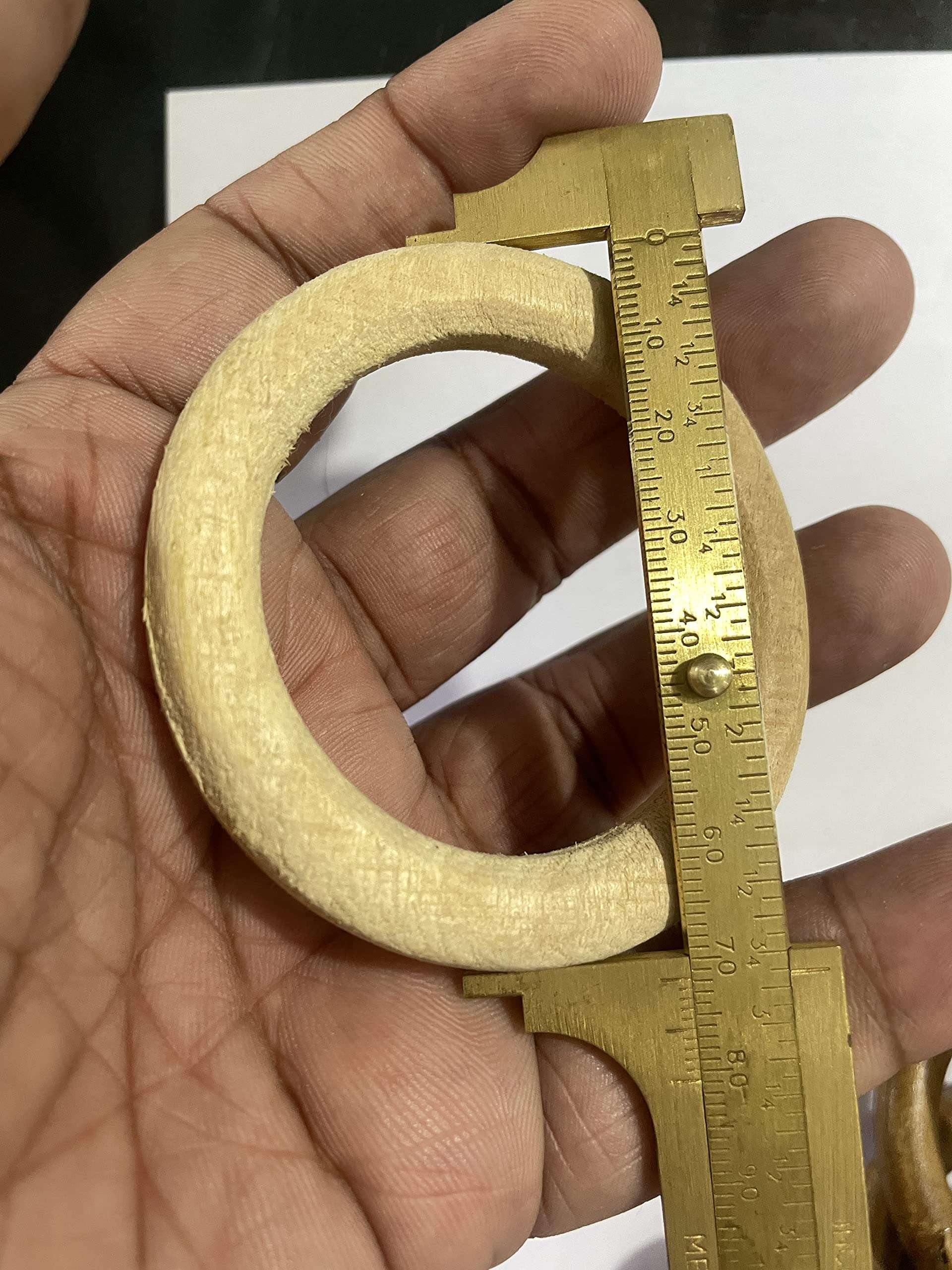 OMX Round Wooden Rings 2.84 inches (72 MM), Set of 12 PC Rings - Macrame, DIY Art and Craft, Jhula, Toran, Bag, Bunting, Door Hanging, Wall Hanging (2.8 Inch) 5