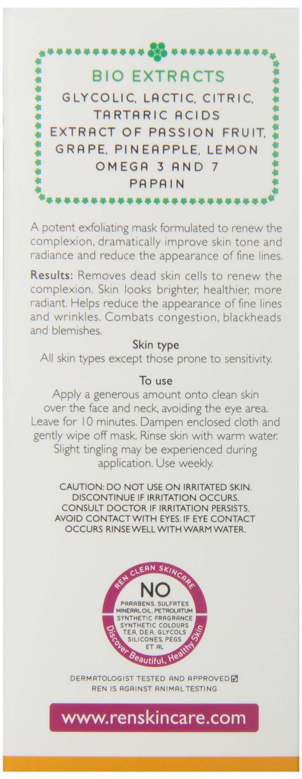 REN Clean Skincare Glycol Lactic Radiance Renewal Mask, 1.7 Fl Oz 4