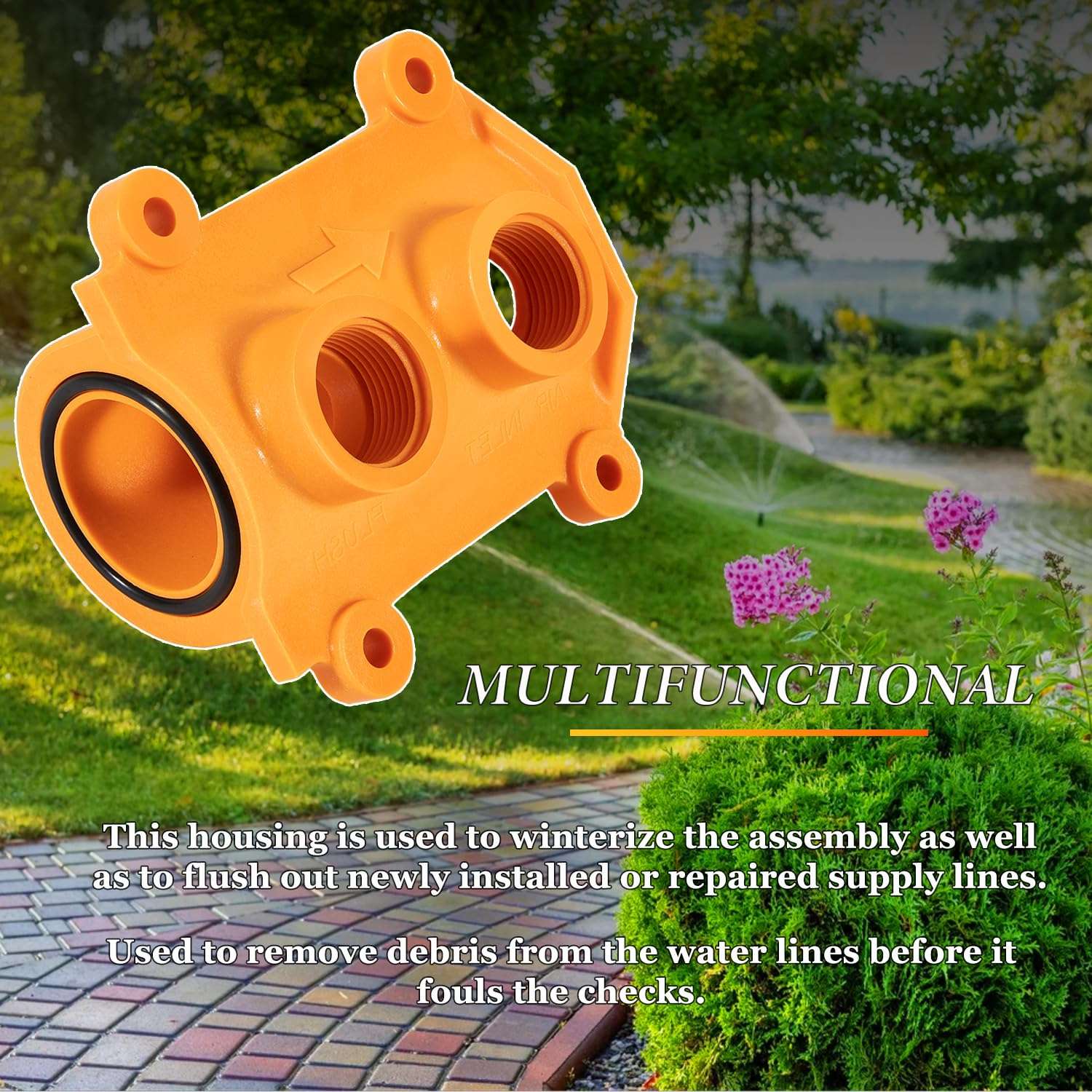 Ezbzyz RK1-350BOF Blow Out Flush - Fittings and O-Rings - Lawn & Garden Repair Kit - For 1" Wilkins 350 350XL Series Double Check Backflow 5