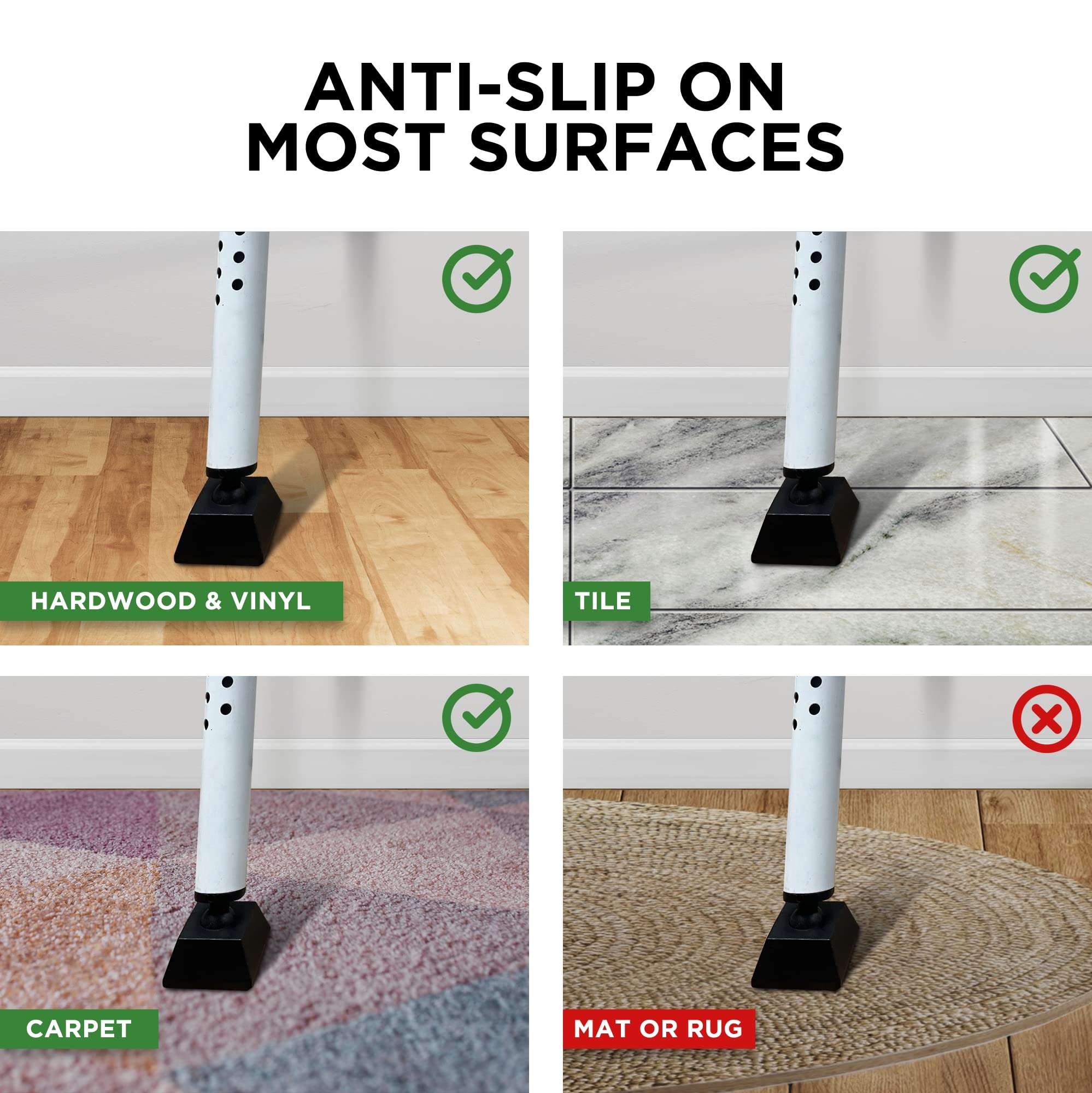 Sliding Door Security Bar, Door Jammer 2-in-1 Adjustable, Door Stoppers Security – 40 Different Adjustments, by Guard Dog Security 3