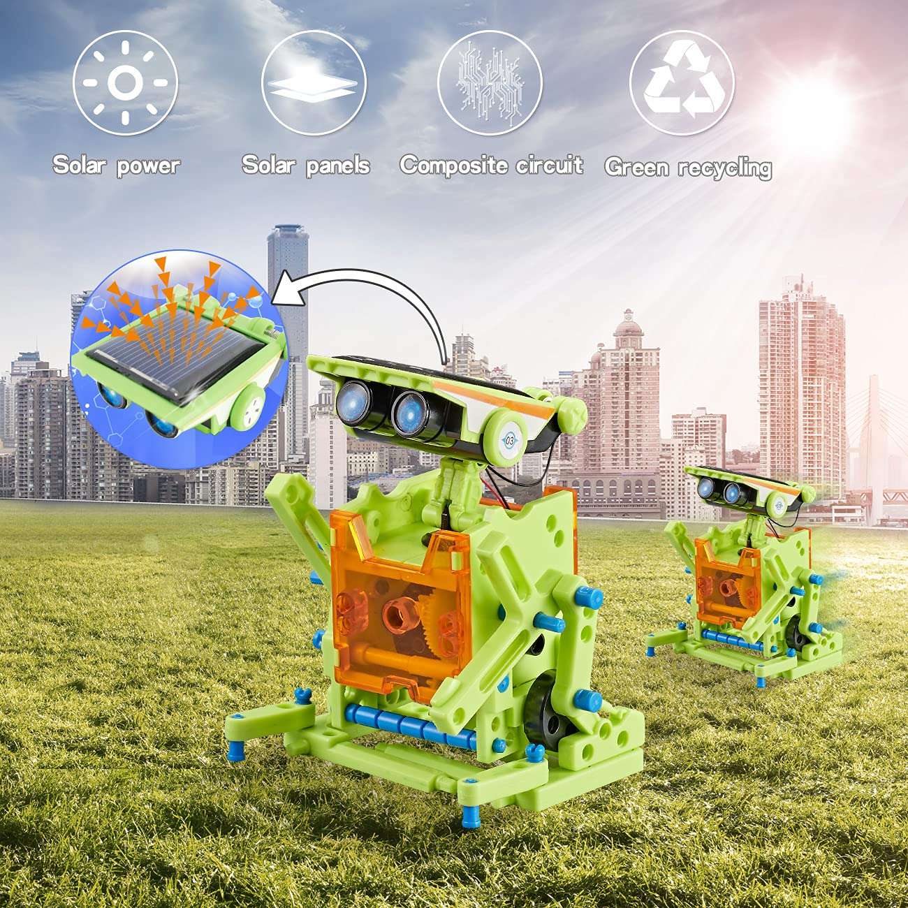 HISTOYE 12-in-1 STEM Solar Toy Robot DIY Building Kit for Kids 8-10 Robot Engineering Science Experiment Kit for Boys 8-12 Solar Power Robotics Set for Kids 8 9 10 11 12 Year Old Toy Gift for Boy Girl 2
