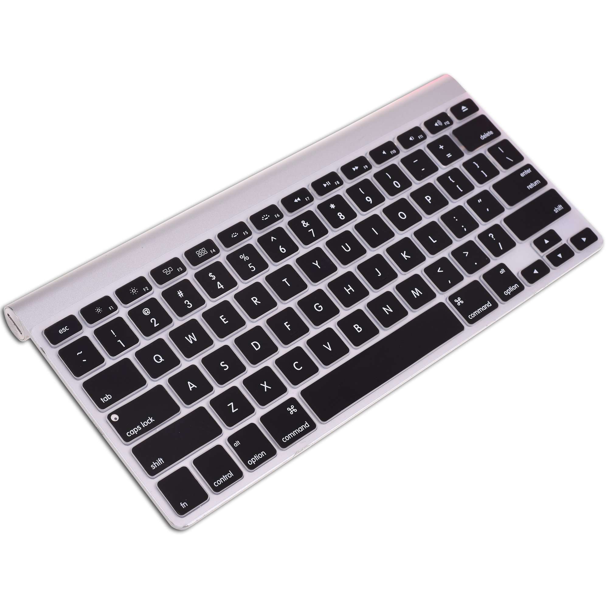 Cosmos ® Ultra Thin Clear Soft Silicone Keyboard Cover Skin Protector for Wireless Keyboard MC184LL/B (Black) 3