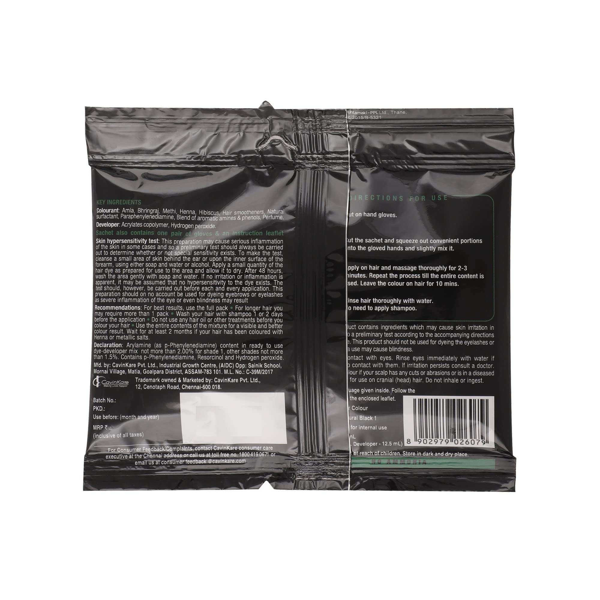 Indica Easy Shampoo Based Hair Colour Black | Pack of 3 5