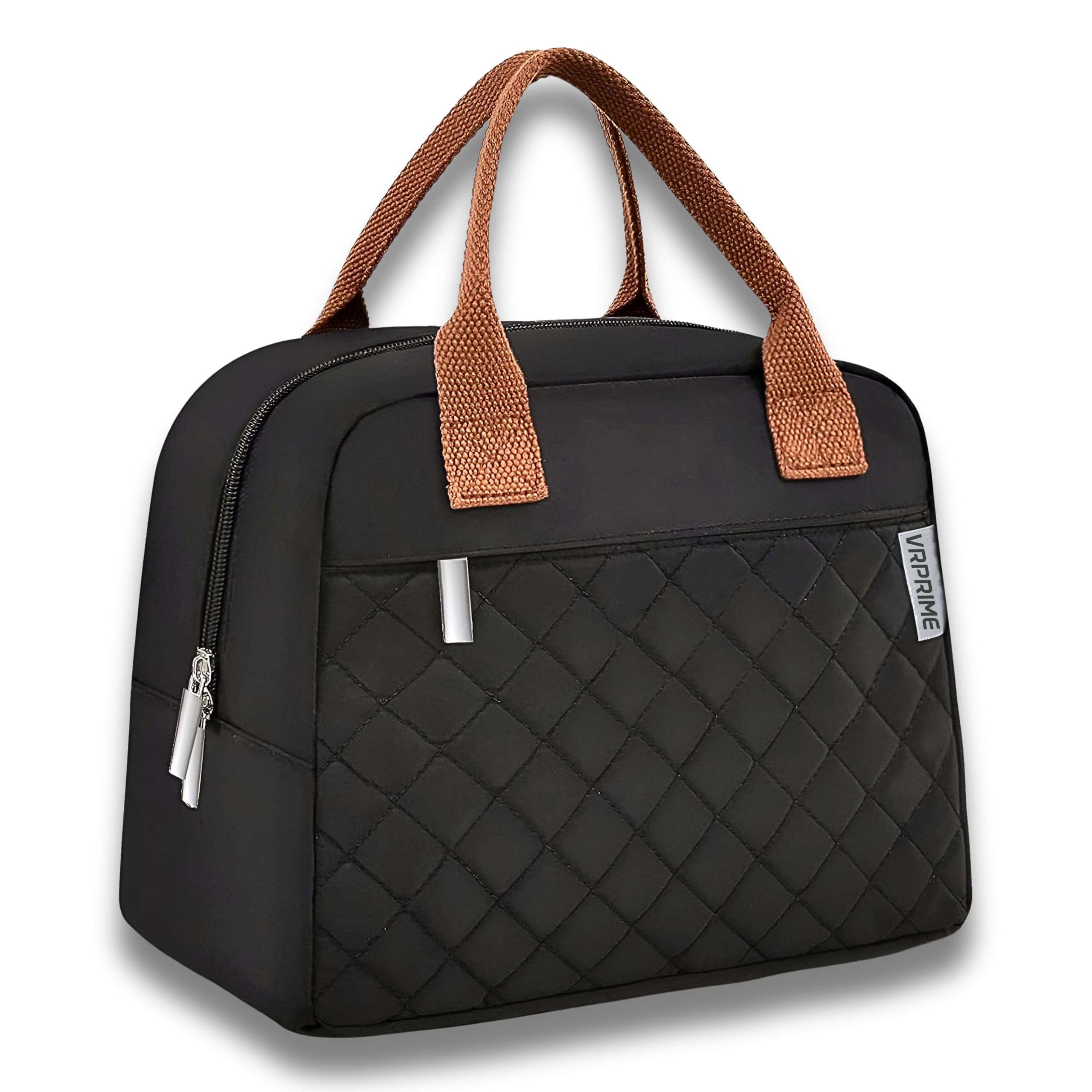 VR PRIME Lunch Bags – Insulated Tiffin Bag for Office for Men and Women – Keeps Food Hot or Cold – Perfect for School, Office, and Outdoor Use – Spacious for Tiffin Box and Bottle (Black) 1