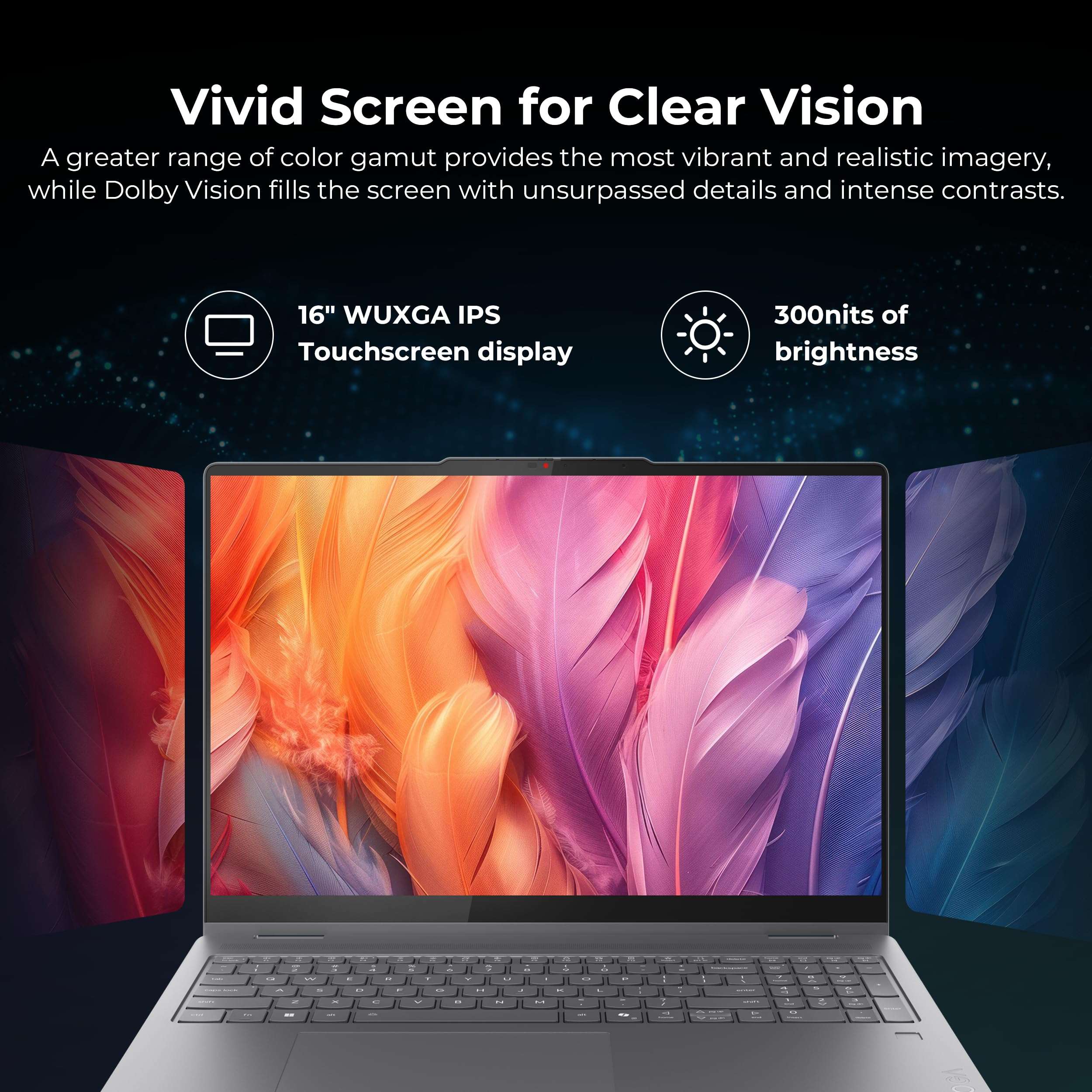 Lenovo Yoga 7i 16" 2-in-1 Laptop-2K Touchscreen Display-Intel Ultra 5 226V-16GB LPDDR5X RAM-2TB SSD-Arc Graphics-Backlit Keyboard-Fingerprint Reader-Win 11 Pro-Gray-128GB Docking Station Set 6