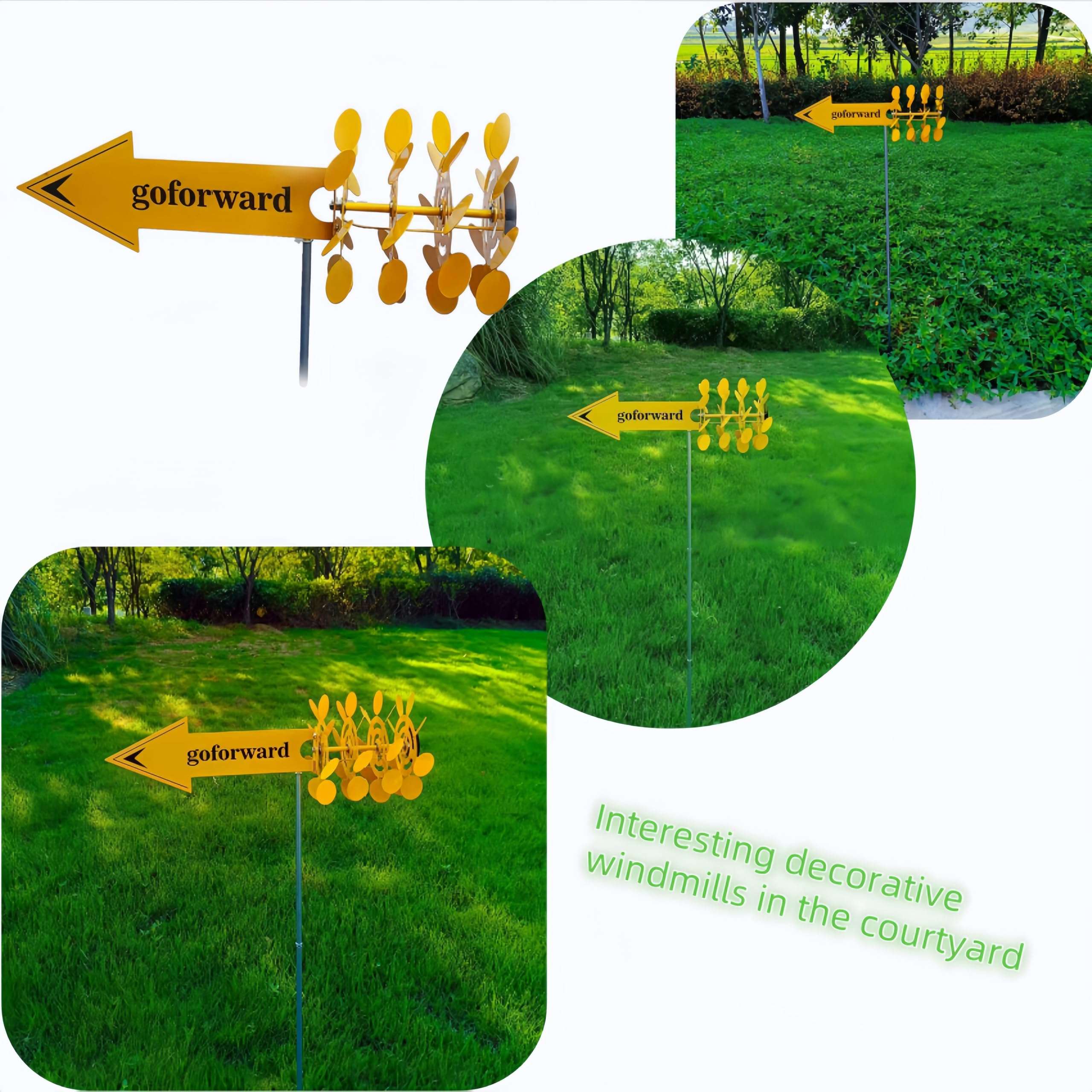 Garden Wind Spinners,Wind Ppinners Outdoor,Lawn Ornaments,Wind Spinner,Windmill for Yard,Courtyard Party Gifts 5