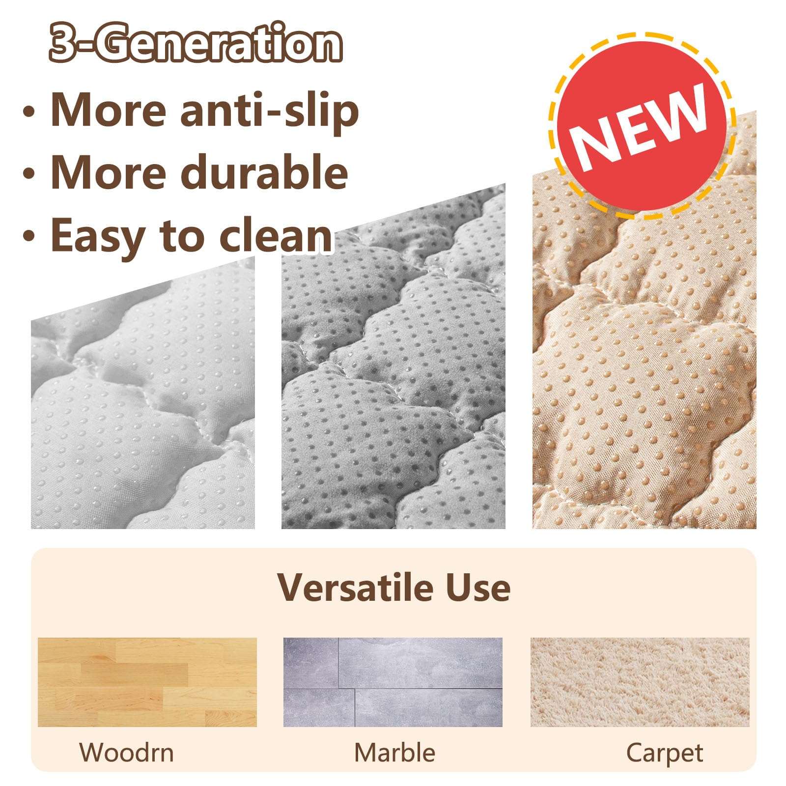 Beavtaens Baby Play Mat, 50x50 Playpen Mat with Super Soft Touch, Activity Mat with Upgraded Anti-Slip Bottom, Machine Washable Crawling Mat for Floor & Picnic(Trees) 5