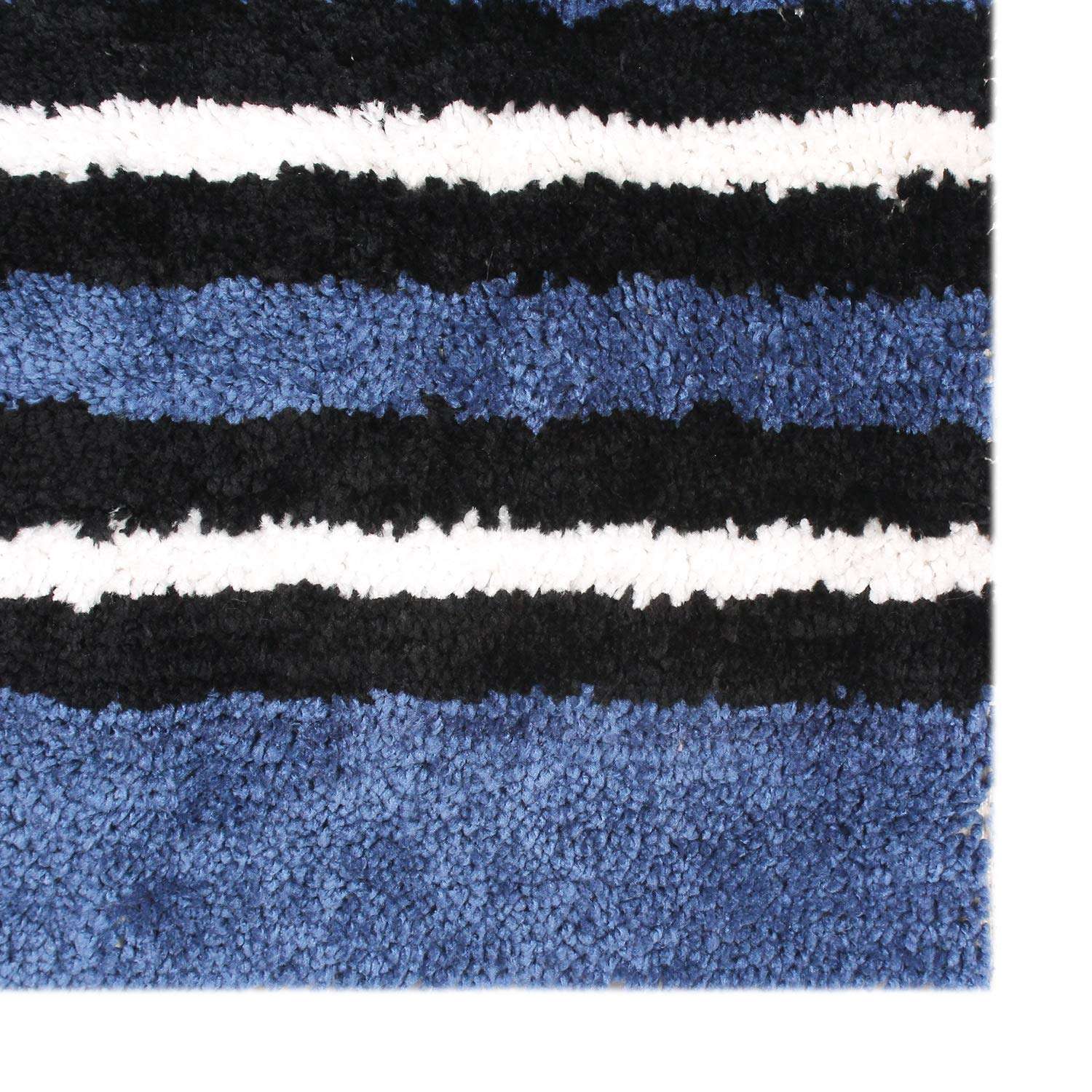 Flooring India Co. Kitchen Mat Super Soft, Anti Slip Stripe Mats (Blue+Chocolate, 38x58 cm + 58x140 cm) Pack of 2 4